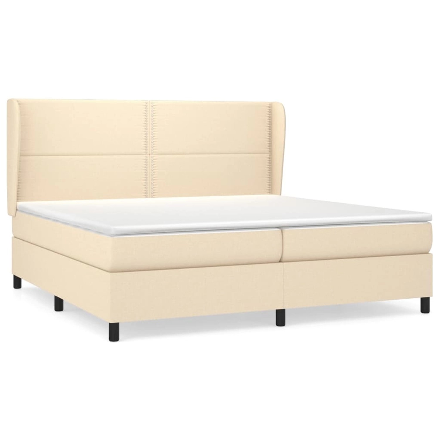 vidaXL Boxspringbett mit Matratze Creme 200x200 cm Stoff1372467 vidaXL Boxspringbett mit Matratze Creme 200x200 cm Stoff1372467 von VIDAXL