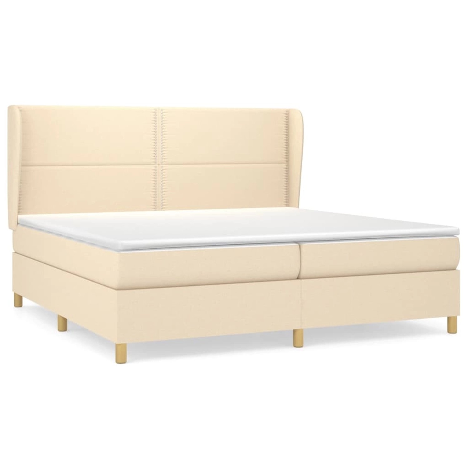 vidaXL Boxspringbett mit Matratze Creme 200x200 cm Stoff1372615 vidaXL Boxspringbett mit Matratze Creme 200x200 cm Stoff1372615 von VIDAXL