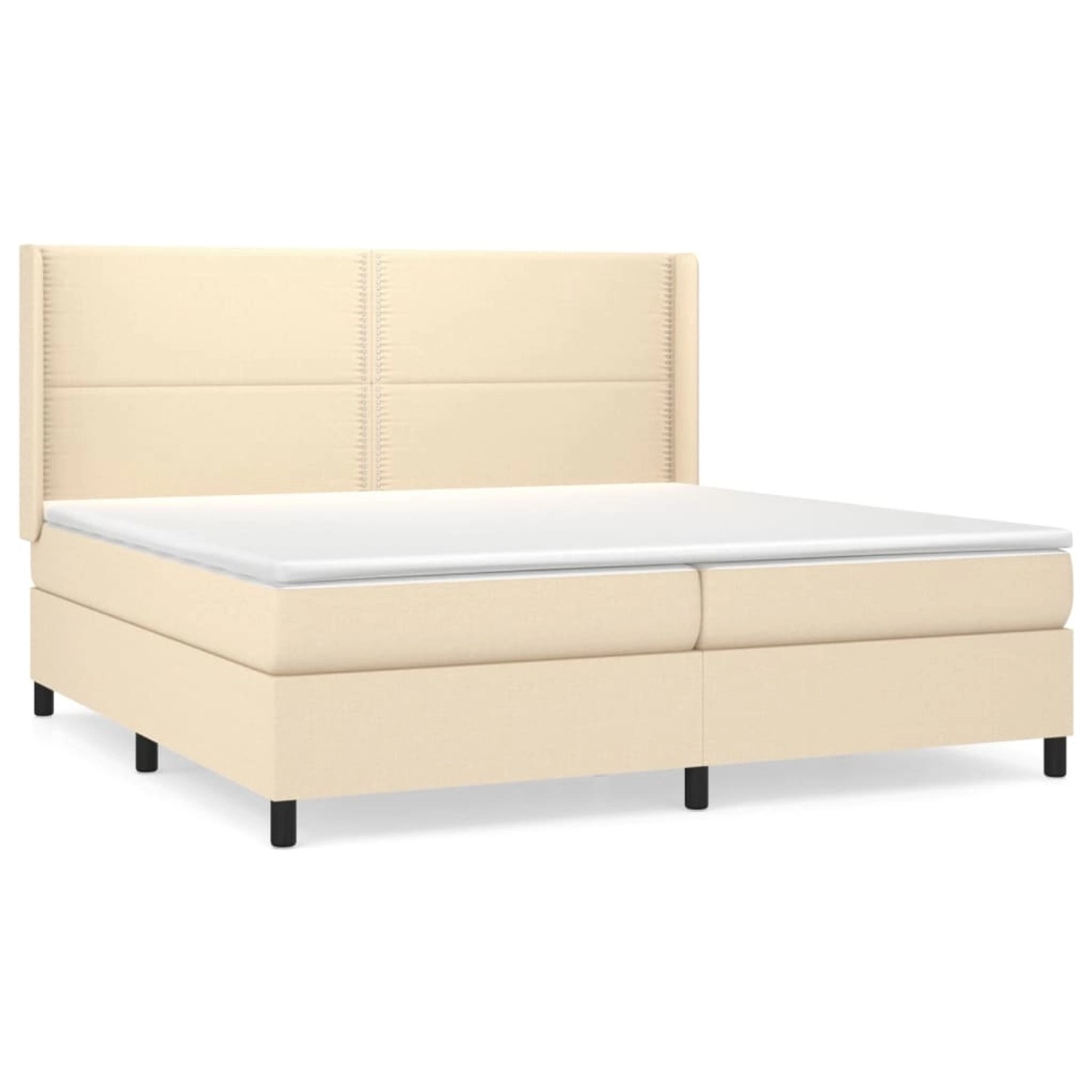 vidaXL Boxspringbett mit Matratze Creme 200x200 cm Stoff1376898 vidaXL Boxspringbett mit Matratze Creme 200x200 cm Stoff1376898 von VIDAXL