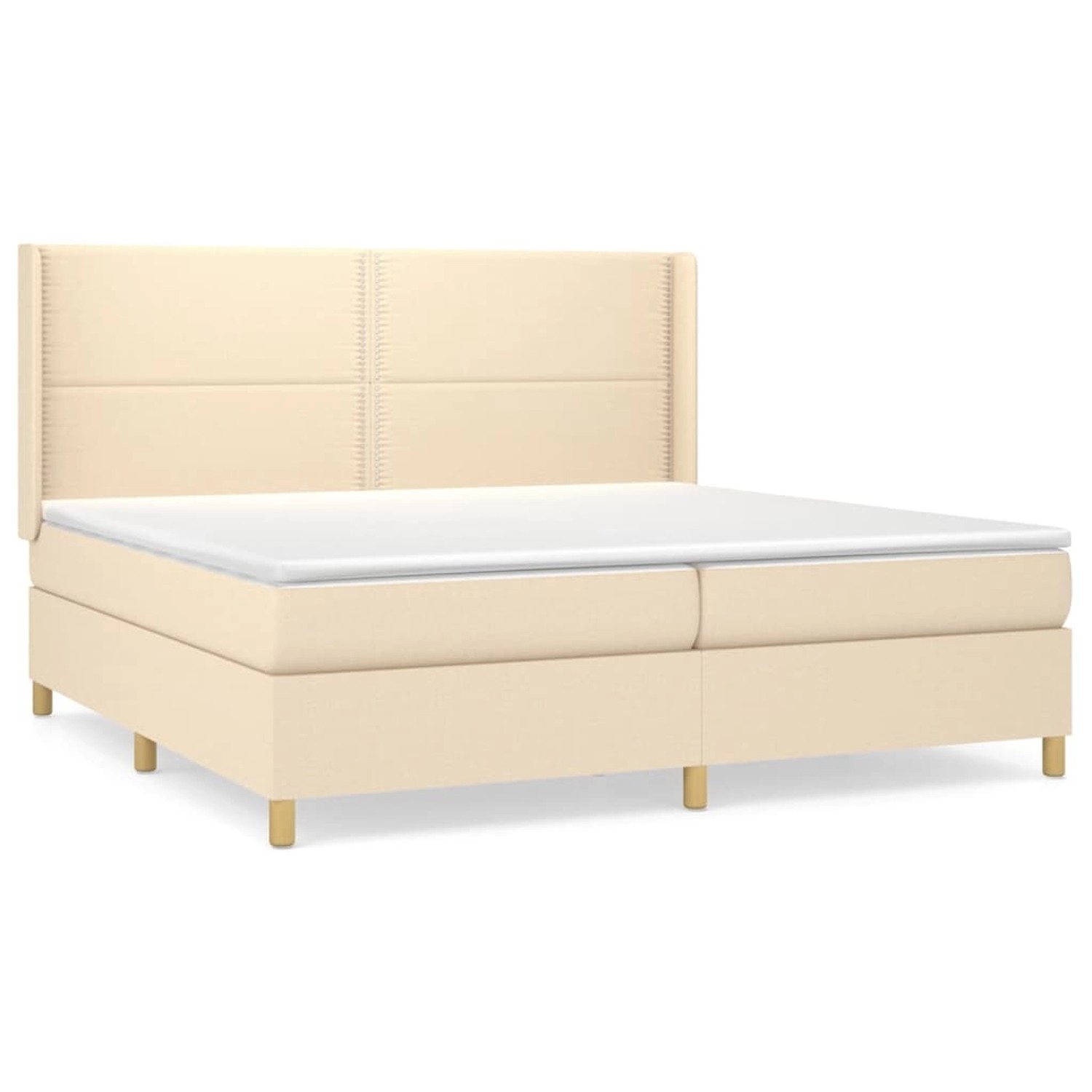 vidaXL Boxspringbett mit Matratze Creme 200x200 cm Stoff1380103 vidaXL Boxspringbett mit Matratze Creme 200x200 cm Stoff1380103 von VIDAXL
