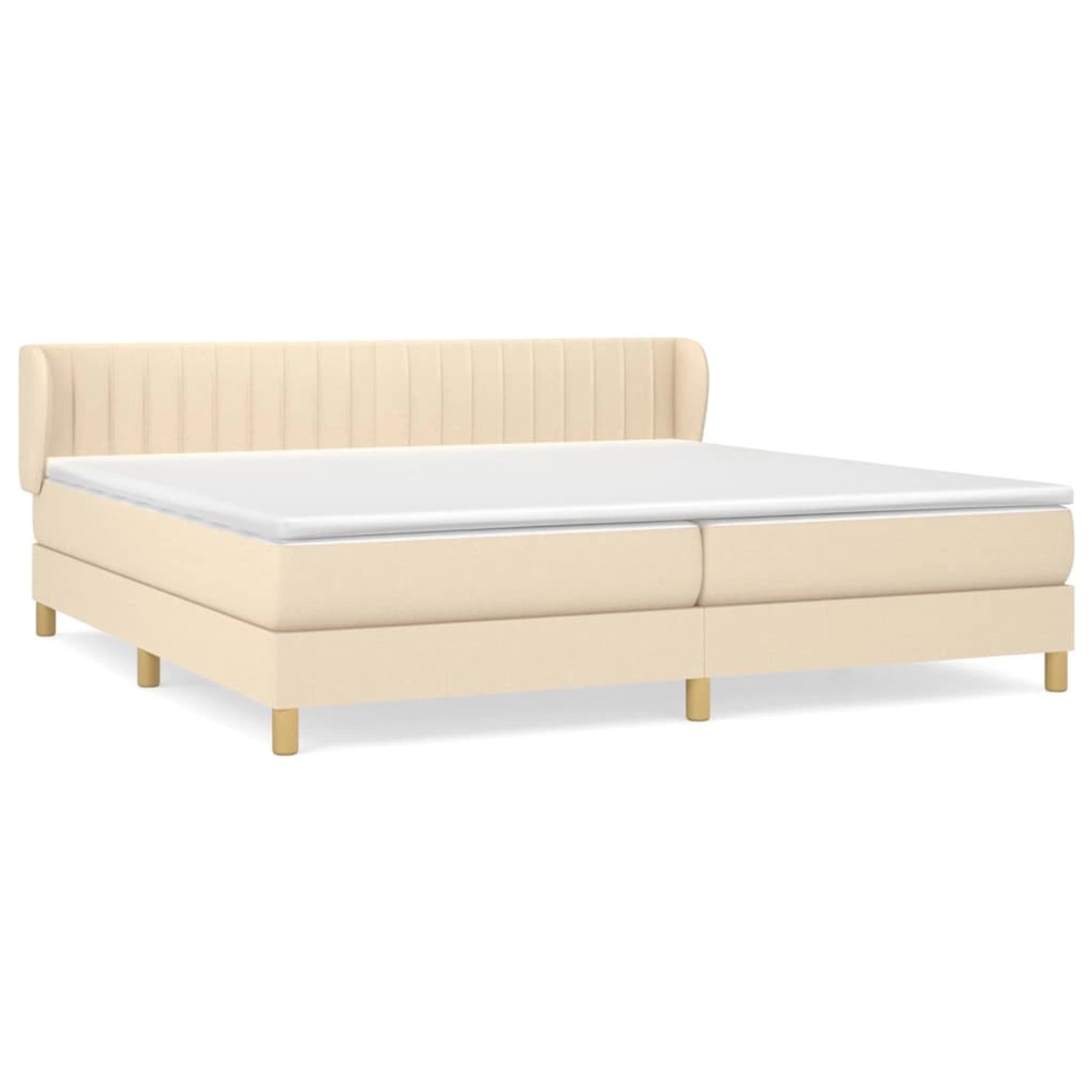 vidaXL Boxspringbett mit Matratze Creme 200x200 cm Stoff1395610 vidaXL Boxspringbett mit Matratze Creme 200x200 cm Stoff1395610 von VIDAXL