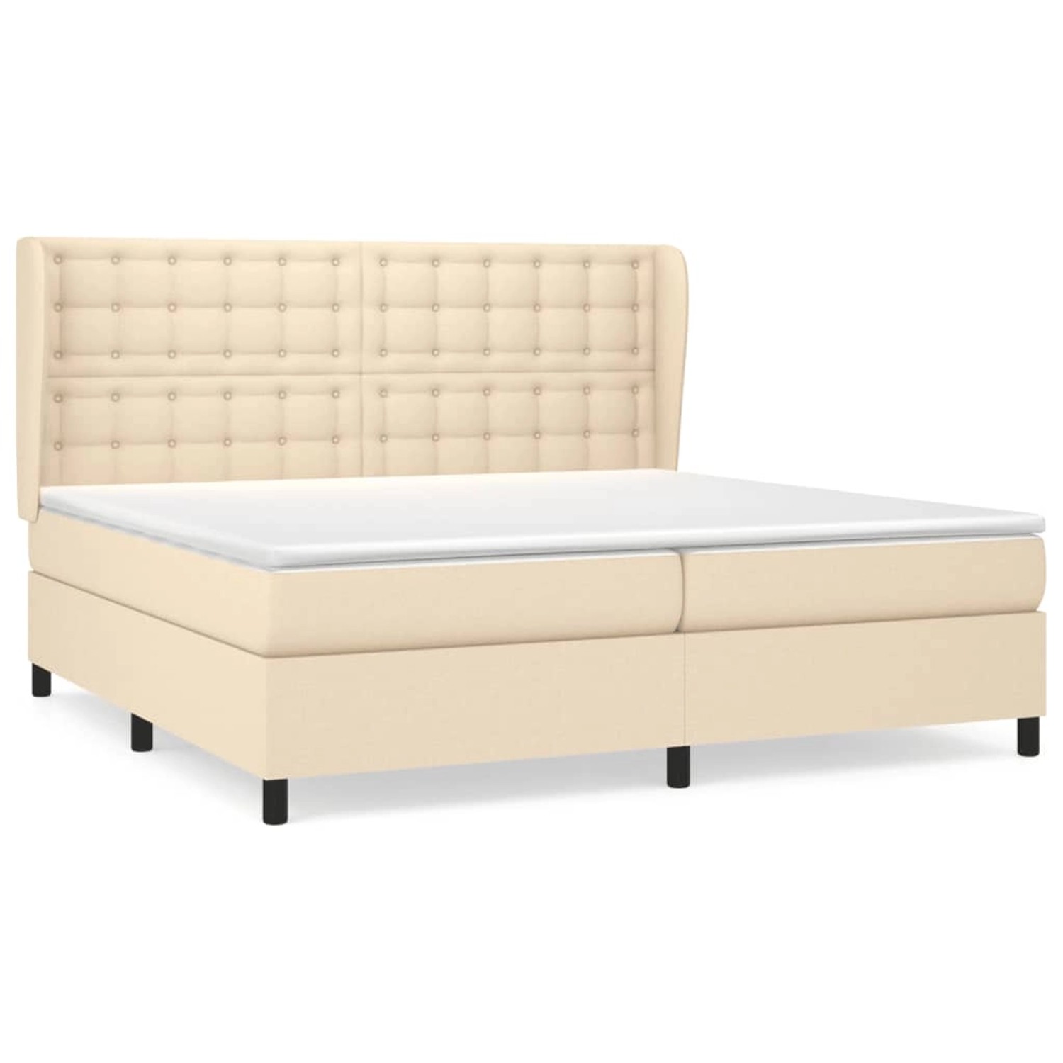 vidaXL Boxspringbett mit Matratze Creme 200x200 cm Stoff1396906 vidaXL Boxspringbett mit Matratze Creme 200x200 cm Stoff1396906 von VIDAXL