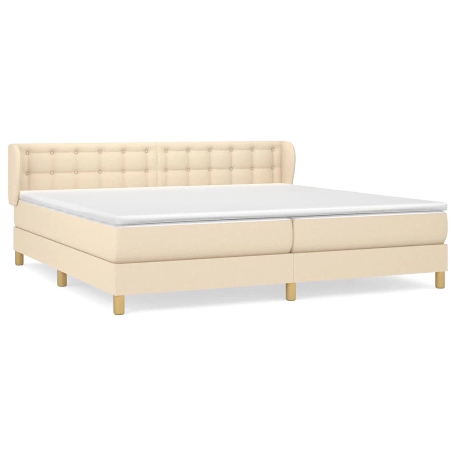 vidaXL Boxspringbett mit Matratze Creme 200x200 cm Stoff1396910 vidaXL Boxspringbett mit Matratze Creme 200x200 cm Stoff1396910 von VIDAXL