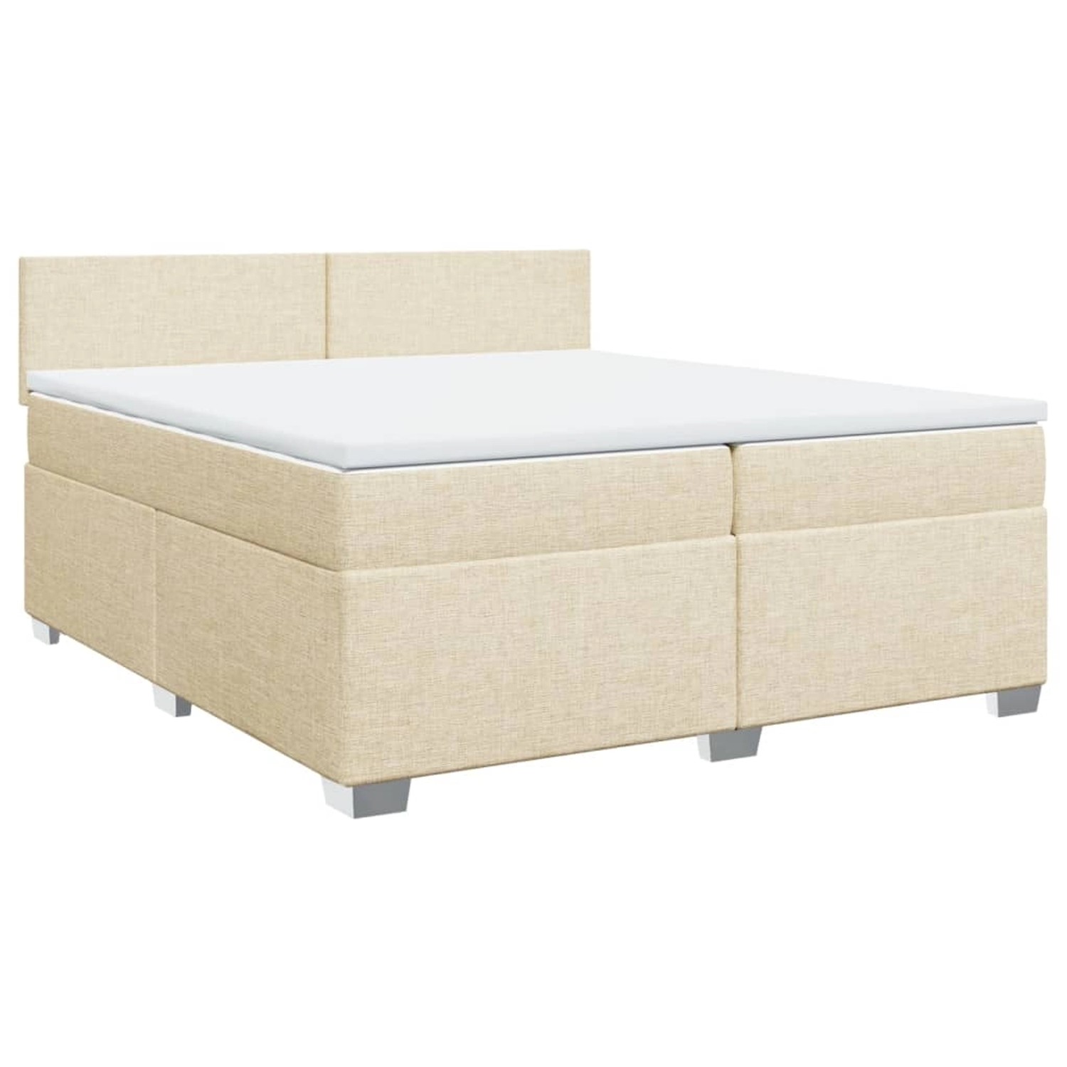 vidaXL Boxspringbett mit Matratze Creme 200x200 cm Stoff2098127 vidaXL Boxspringbett mit Matratze Creme 200x200 cm Stoff2098127 von VIDAXL