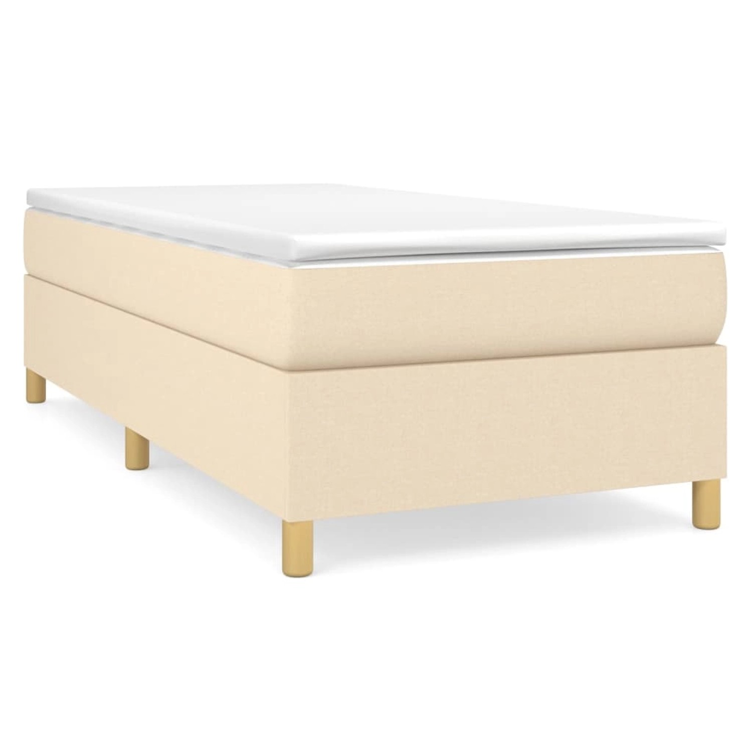 vidaXL Boxspringbett mit Matratze Creme 80x200 cm Stoff 3144479 vidaXL Boxspringbett mit Matratze Creme 80x200 cm Stoff 3144479 von VIDAXL