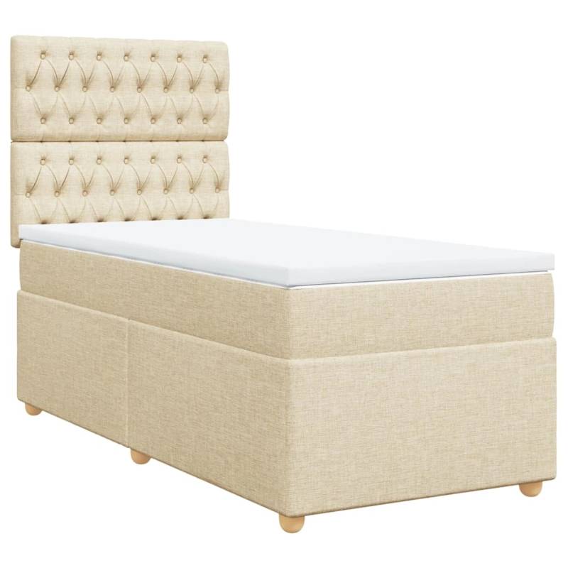 vidaXL Boxspringbett mit Matratze Creme 80x200 cm Stoff 3291119 vidaXL Boxspringbett mit Matratze Creme 80x200 cm Stoff 3291119 von VIDAXL