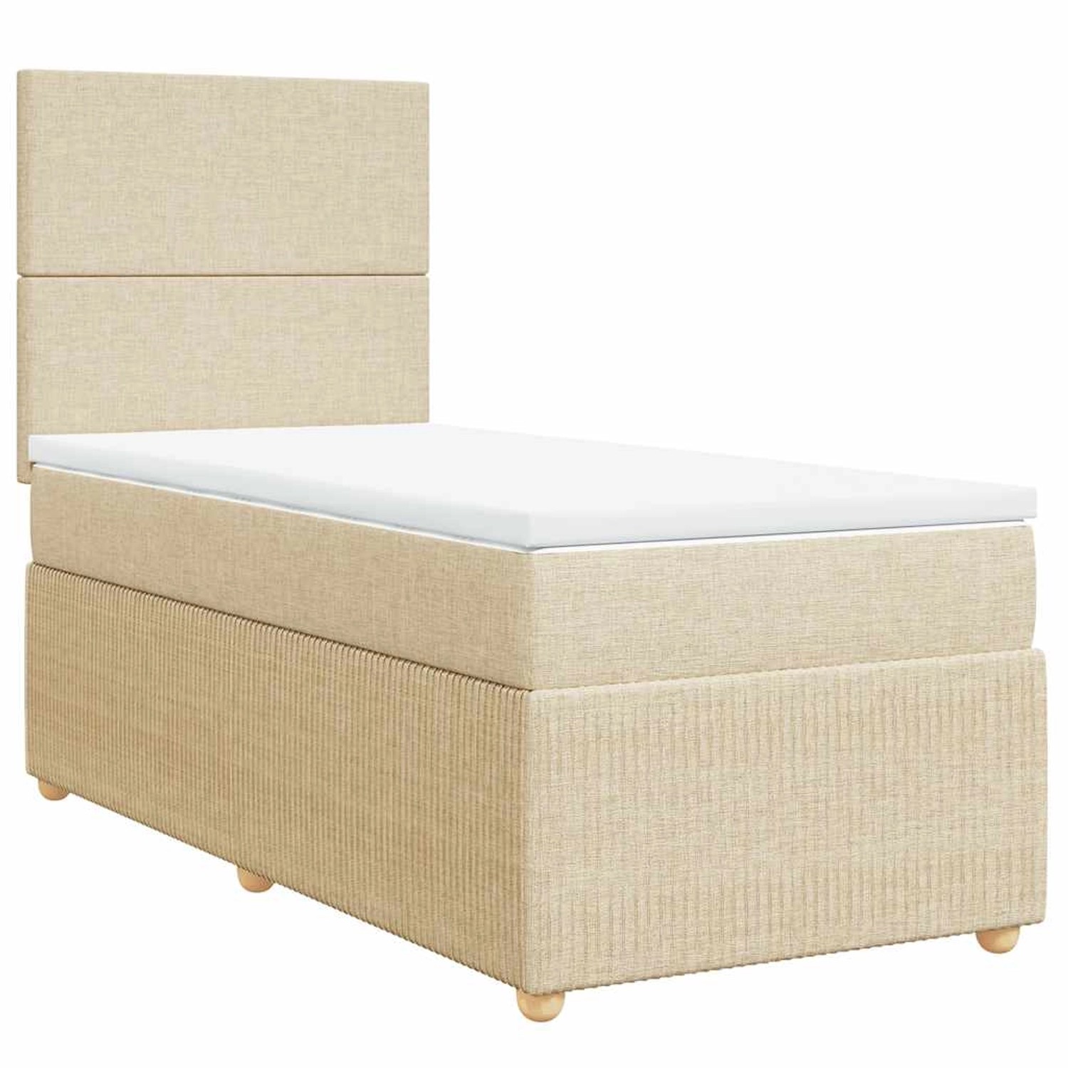 vidaXL Boxspringbett mit Matratze Creme 80x200 cm Stoff 3291881 vidaXL Boxspringbett mit Matratze Creme 80x200 cm Stoff 3291881 von VIDAXL