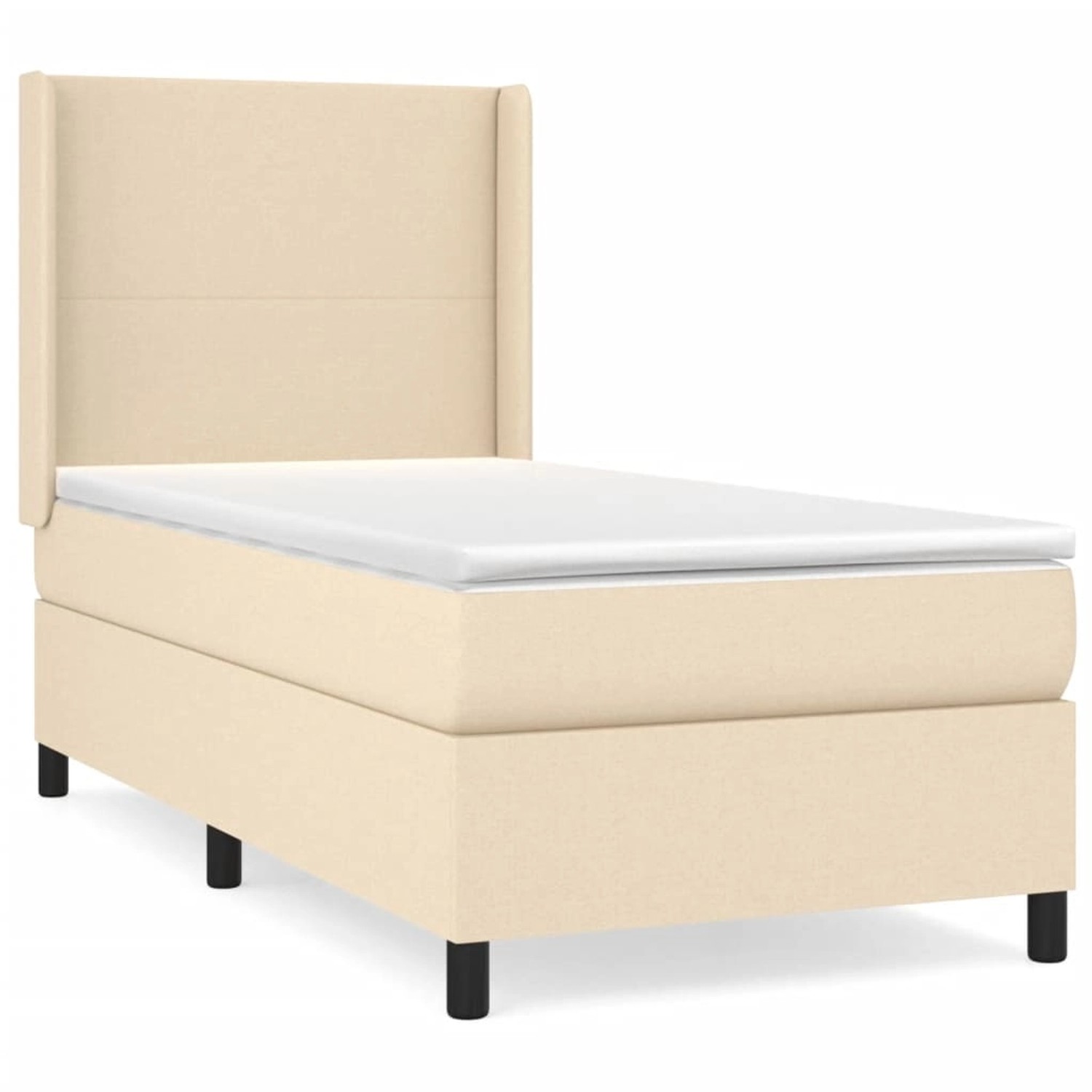 vidaXL Boxspringbett mit Matratze Creme 80x200 cm Stoff1350436 vidaXL Boxspringbett mit Matratze Creme 80x200 cm Stoff1350436 von VIDAXL