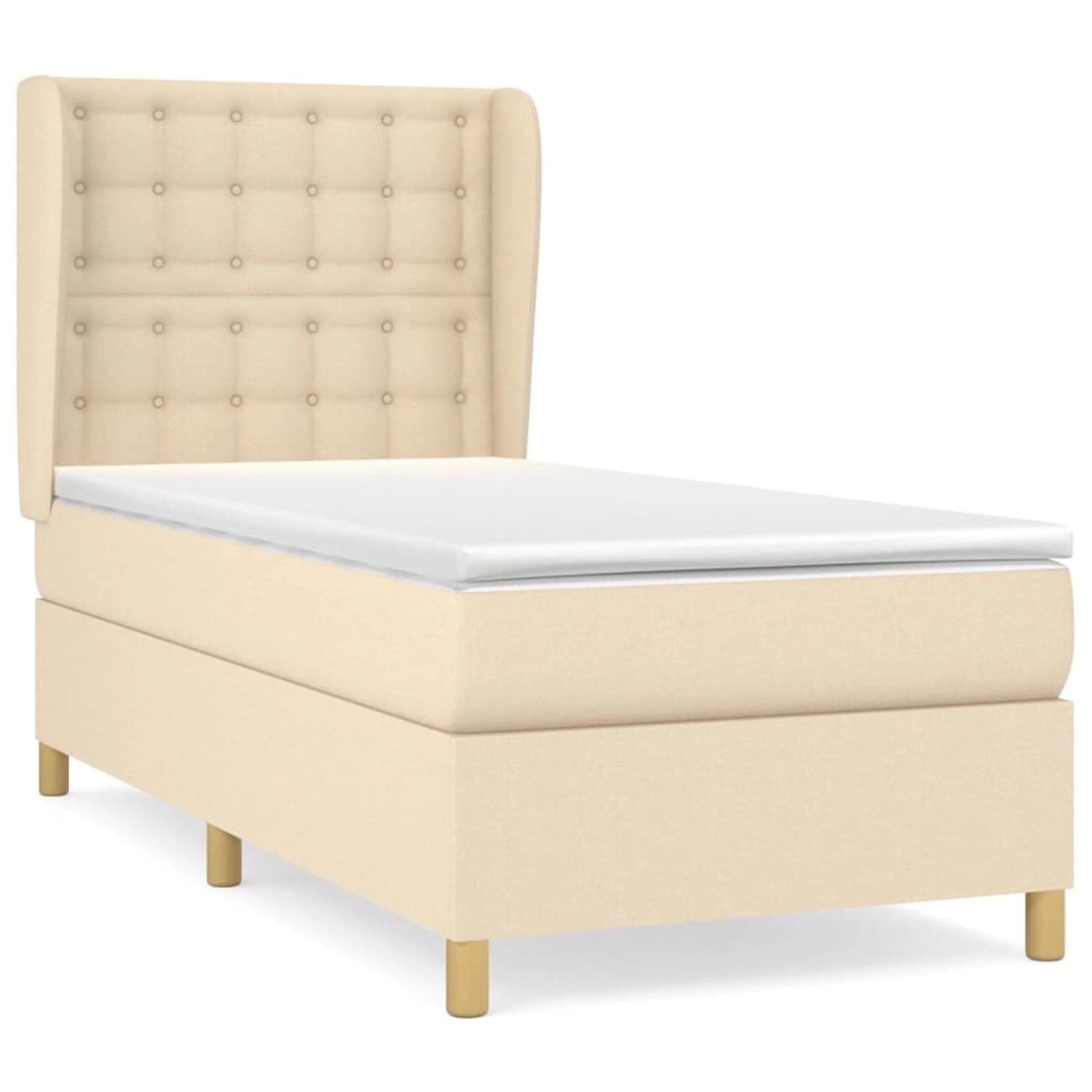 vidaXL Boxspringbett mit Matratze Creme 80x200 cm Stoff1372671 vidaXL Boxspringbett mit Matratze Creme 80x200 cm Stoff1372671 von VIDAXL