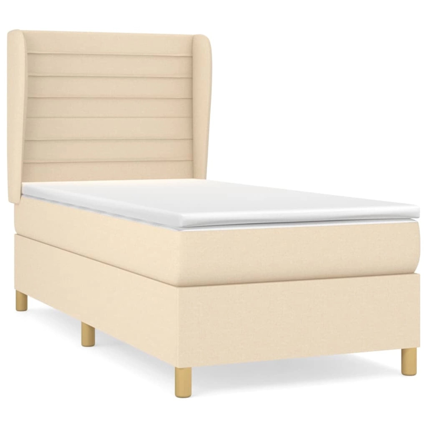 vidaXL Boxspringbett mit Matratze Creme 80x200 cm Stoff1380239 vidaXL Boxspringbett mit Matratze Creme 80x200 cm Stoff1380239 von VIDAXL