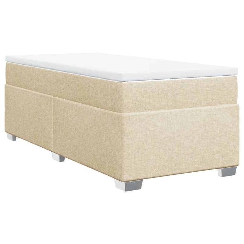 vidaXL Boxspringbett mit Matratze Creme 80x200 cm Stoff2104873 von VIDAXL