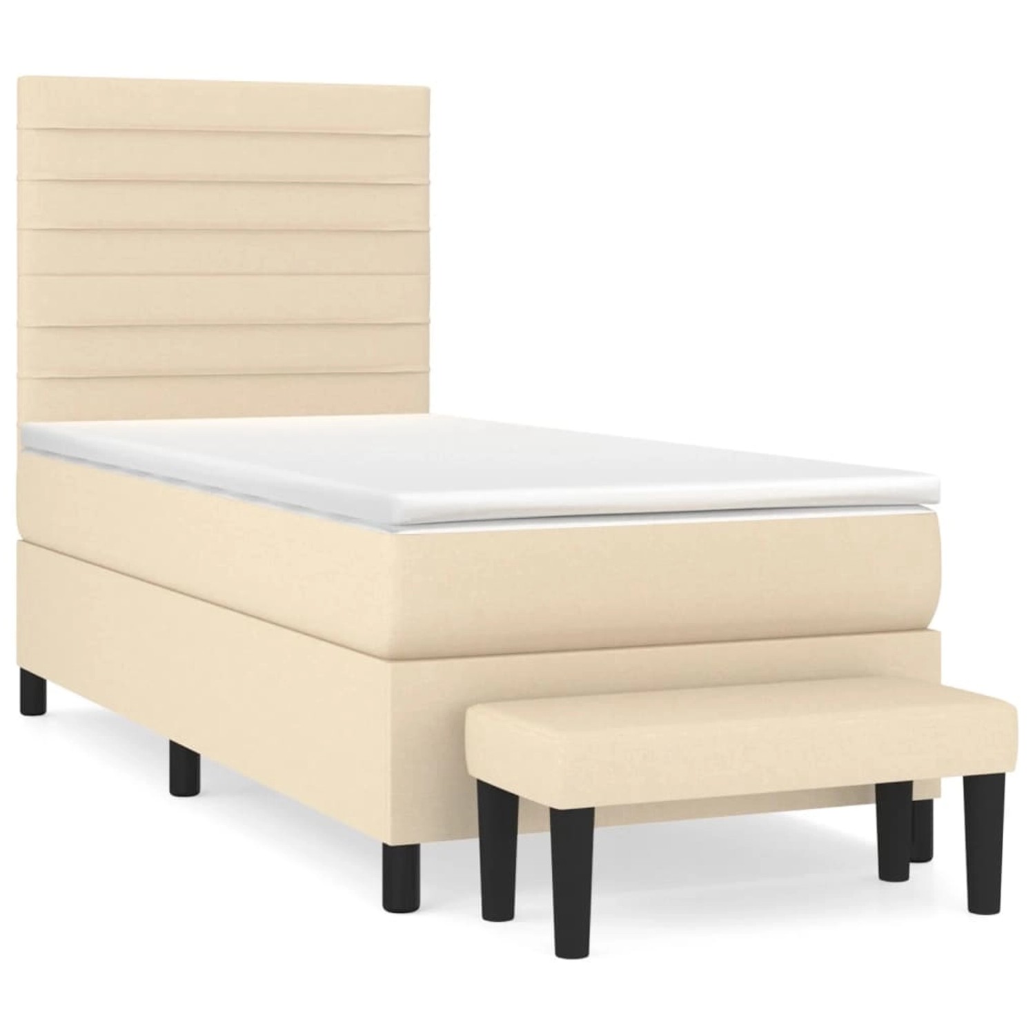 vidaXL Boxspringbett mit Matratze Creme 90x190 cm Stoff1358797 vidaXL Boxspringbett mit Matratze Creme 90x190 cm Stoff1358797 von VIDAXL