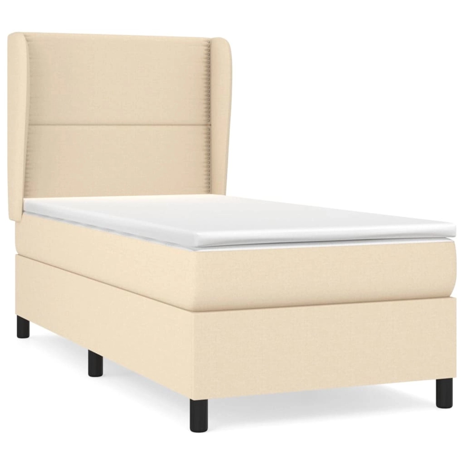 vidaXL Boxspringbett mit Matratze Creme 90x190 cm Stoff1376533 vidaXL Boxspringbett mit Matratze Creme 90x190 cm Stoff1376533 von VIDAXL
