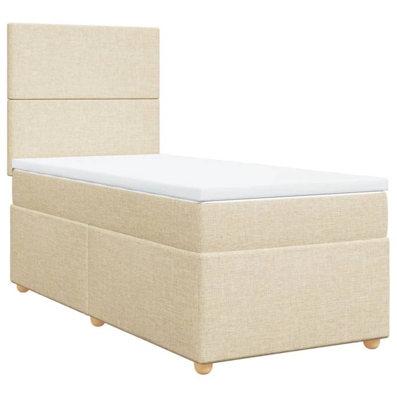 vidaXL Boxspringbett mit Matratze Creme 90x190 cm Stoff2101706 vidaXL Boxspringbett mit Matratze Creme 90x190 cm Stoff2101706 von VIDAXL