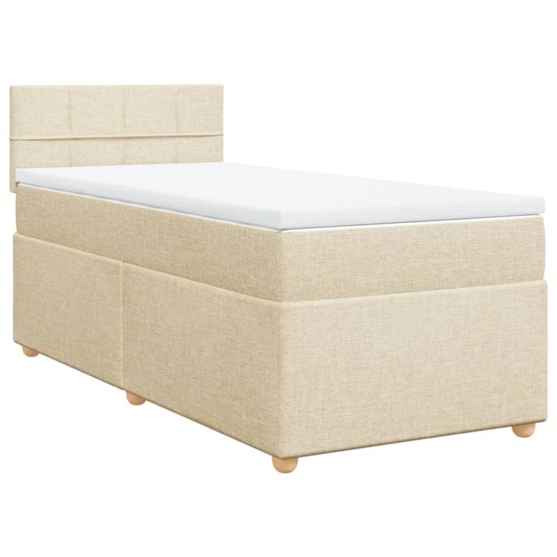 vidaXL Boxspringbett mit Matratze Creme 90x190 cm Stoff2102279 vidaXL Boxspringbett mit Matratze Creme 90x190 cm Stoff2102279 von VIDAXL
