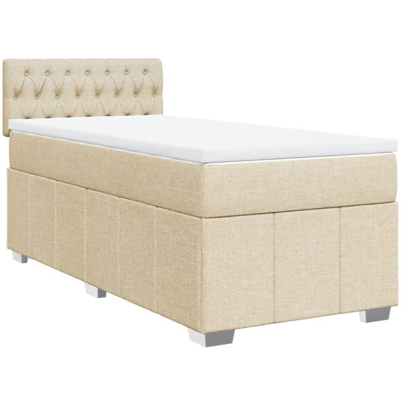 vidaXL Boxspringbett mit Matratze Creme 90x200 cm Stoff 3286963 vidaXL Boxspringbett mit Matratze Creme 90x200 cm Stoff 3286963 von VIDAXL