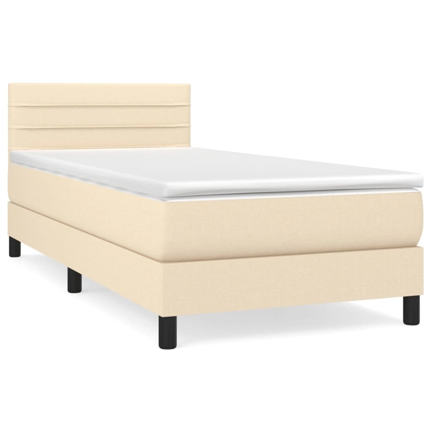 vidaXL Boxspringbett mit Matratze Creme 90x200 cm Stoff1395699 vidaXL Boxspringbett mit Matratze Creme 90x200 cm Stoff1395699 von VIDAXL