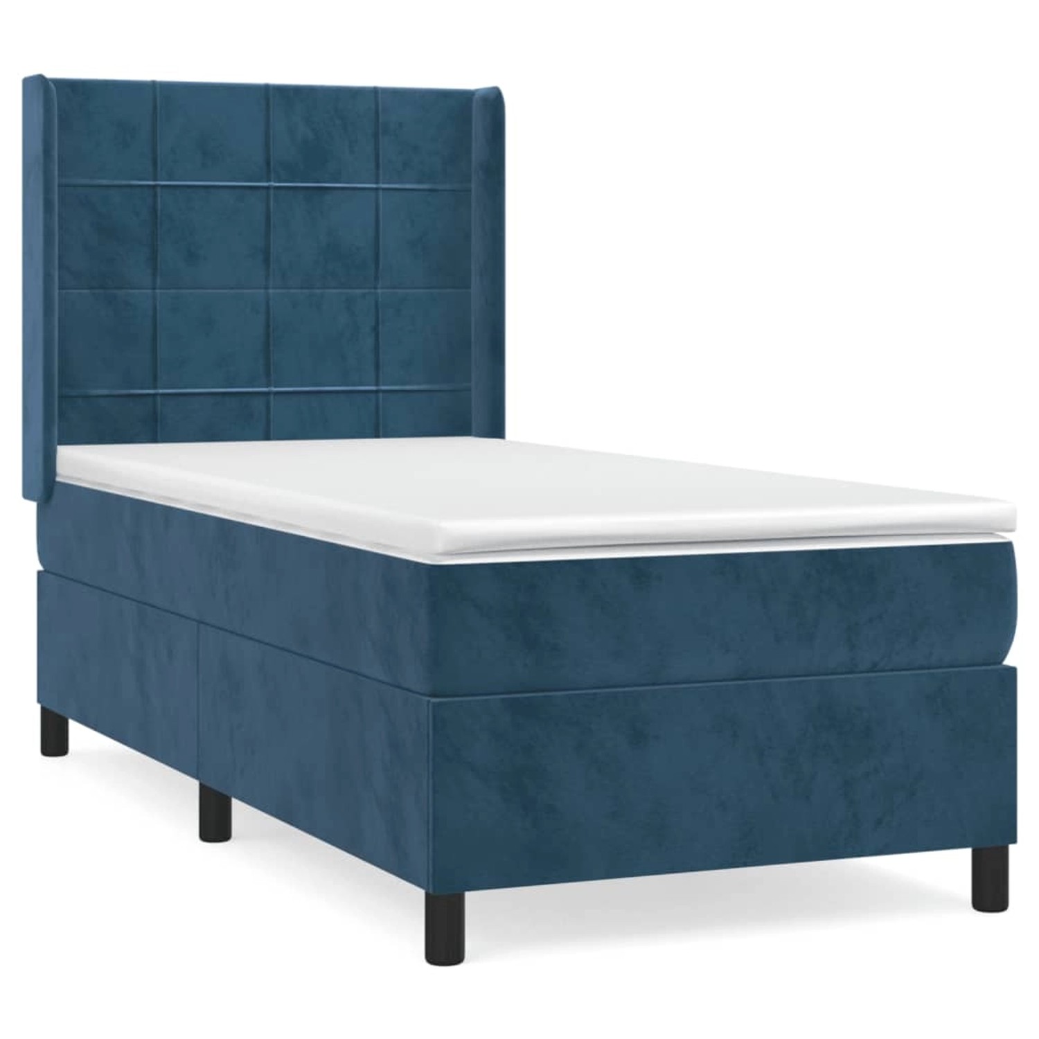 vidaXL Boxspringbett mit Matratze Dunkelblau 100x200 cm Samt1378640 vidaXL Boxspringbett mit Matratze Dunkelblau 100x200 cm Samt1378640 von VIDAXL