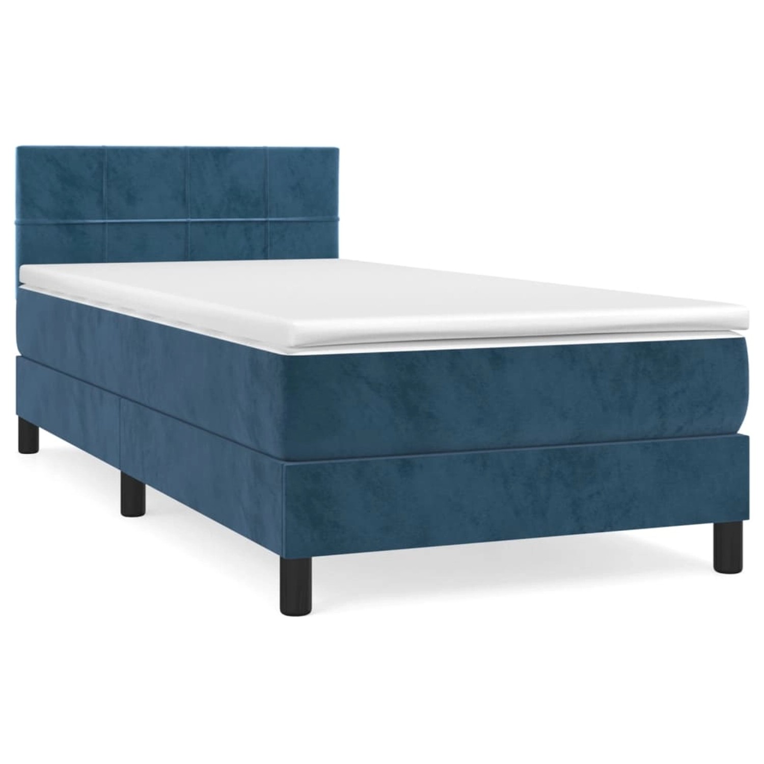 vidaXL Boxspringbett mit Matratze Dunkelblau 100x200 cm Samt1389948 vidaXL Boxspringbett mit Matratze Dunkelblau 100x200 cm Samt1389948 von VIDAXL