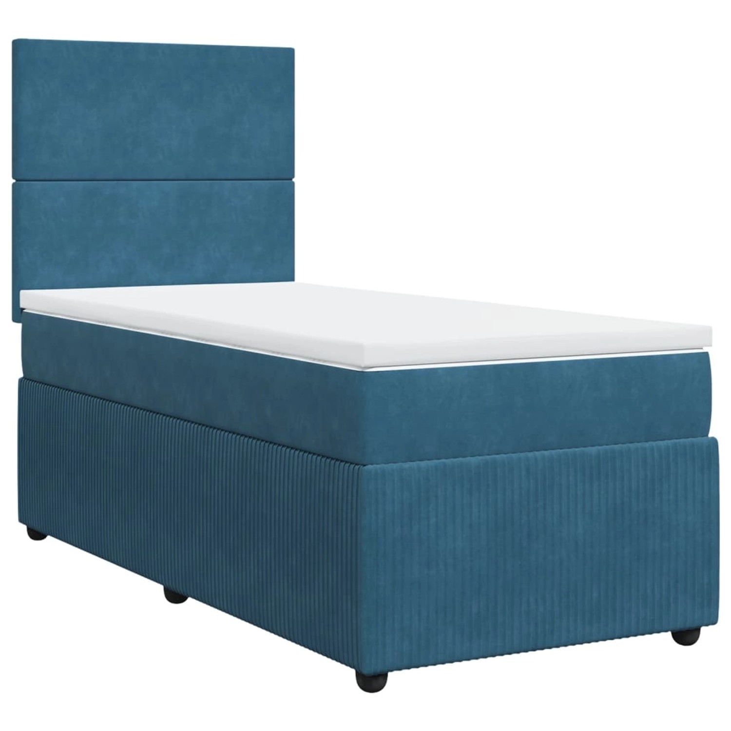vidaXL Boxspringbett mit Matratze Dunkelblau 100x200 cm Samt2102676 vidaXL Boxspringbett mit Matratze Dunkelblau 100x200 cm Samt2102676 von VIDAXL