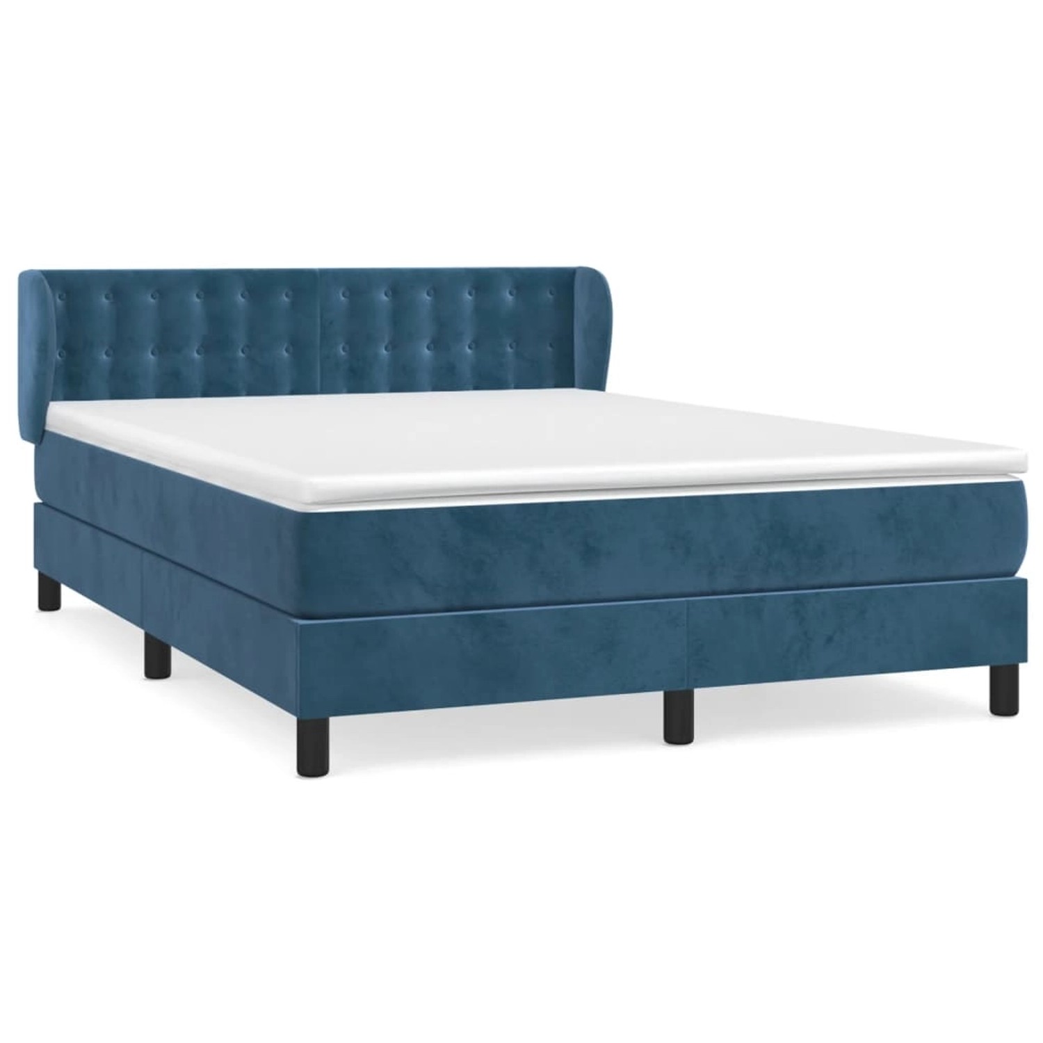 vidaXL Boxspringbett mit Matratze Dunkelblau 140x190 cm Samt1466948 vidaXL Boxspringbett mit Matratze Dunkelblau 140x190 cm Samt1466948 von VIDAXL