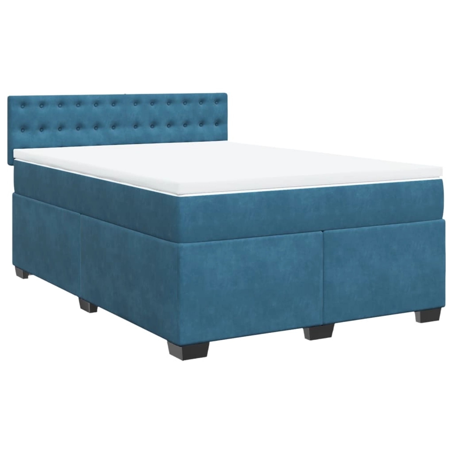 vidaXL Boxspringbett mit Matratze Dunkelblau 140x190 cm Samt2103059 vidaXL Boxspringbett mit Matratze Dunkelblau 140x190 cm Samt2103059 von VIDAXL