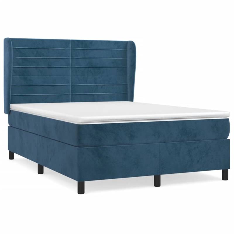 vidaXL Boxspringbett mit Matratze Dunkelblau 140x200 cm Samt 3129277 vidaXL Boxspringbett mit Matratze Dunkelblau 140x200 cm Samt 3129277 von VIDAXL