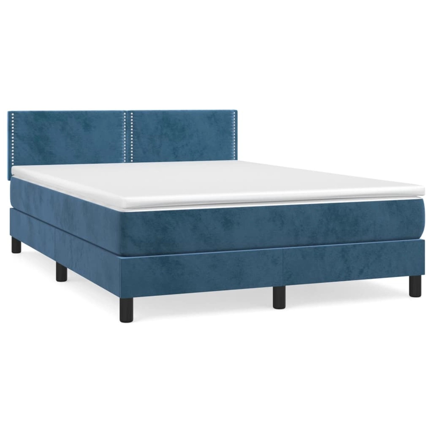 vidaXL Boxspringbett mit Matratze Dunkelblau 140x200 cm Samt1349956 vidaXL Boxspringbett mit Matratze Dunkelblau 140x200 cm Samt1349956 von VIDAXL