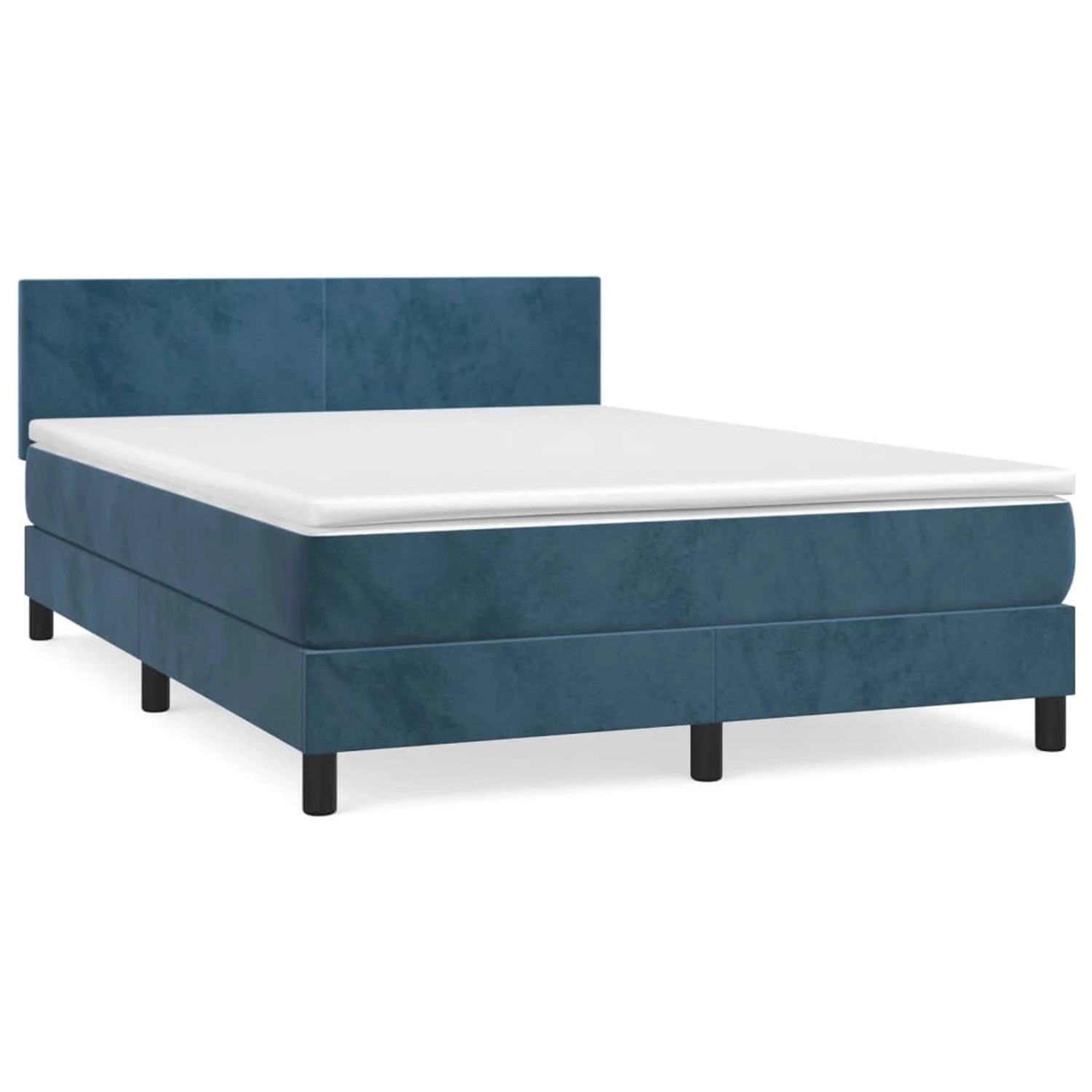 vidaXL Boxspringbett mit Matratze Dunkelblau 140x200 cm Samt1389854 vidaXL Boxspringbett mit Matratze Dunkelblau 140x200 cm Samt1389854 von VIDAXL