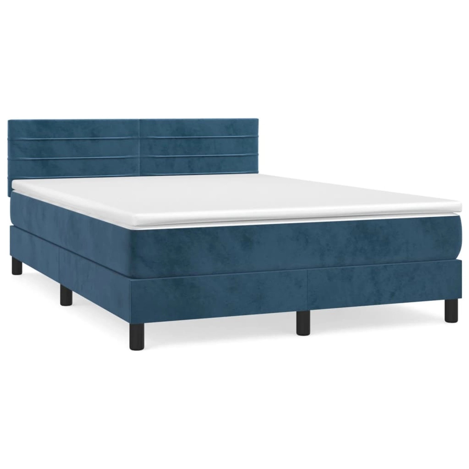 vidaXL Boxspringbett mit Matratze Dunkelblau 140x200 cm Samt1389971 vidaXL Boxspringbett mit Matratze Dunkelblau 140x200 cm Samt1389971 von VIDAXL