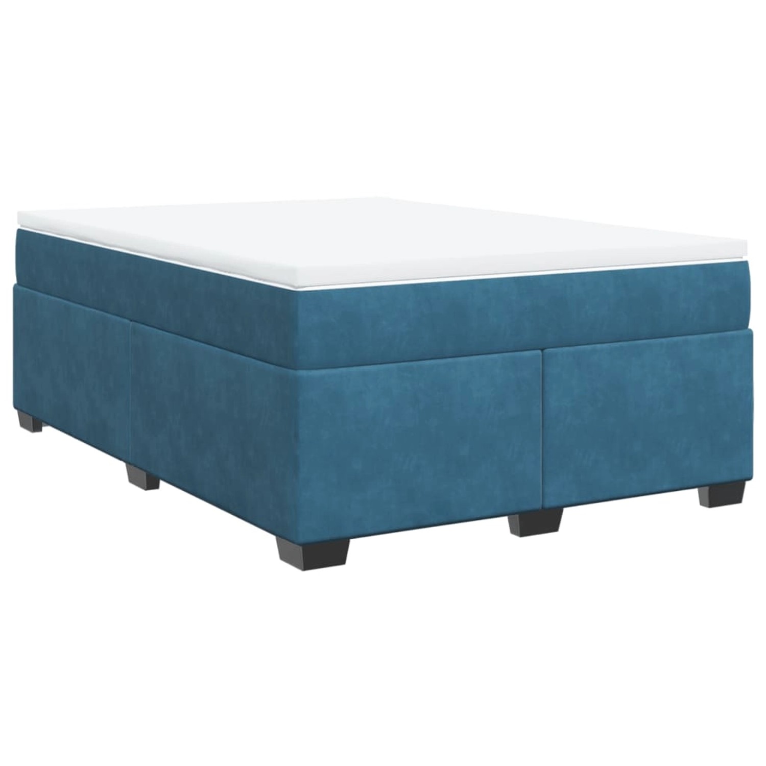 vidaXL Boxspringbett mit Matratze Dunkelblau 140x200 cm Samt2101799 vidaXL Boxspringbett mit Matratze Dunkelblau 140x200 cm Samt2101799 von VIDAXL