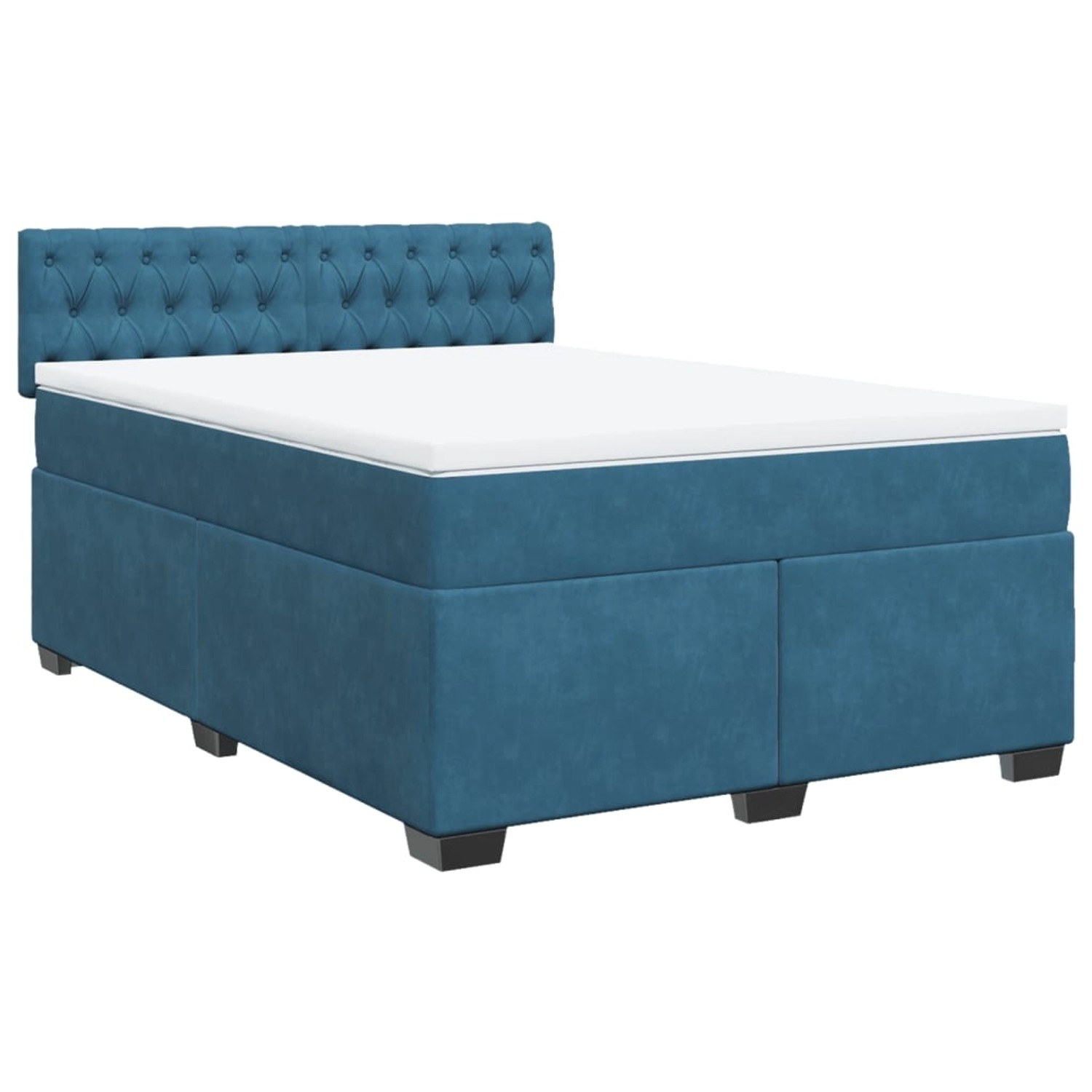 vidaXL Boxspringbett mit Matratze Dunkelblau 140x200 cm Samt2107524 vidaXL Boxspringbett mit Matratze Dunkelblau 140x200 cm Samt2107524 von VIDAXL