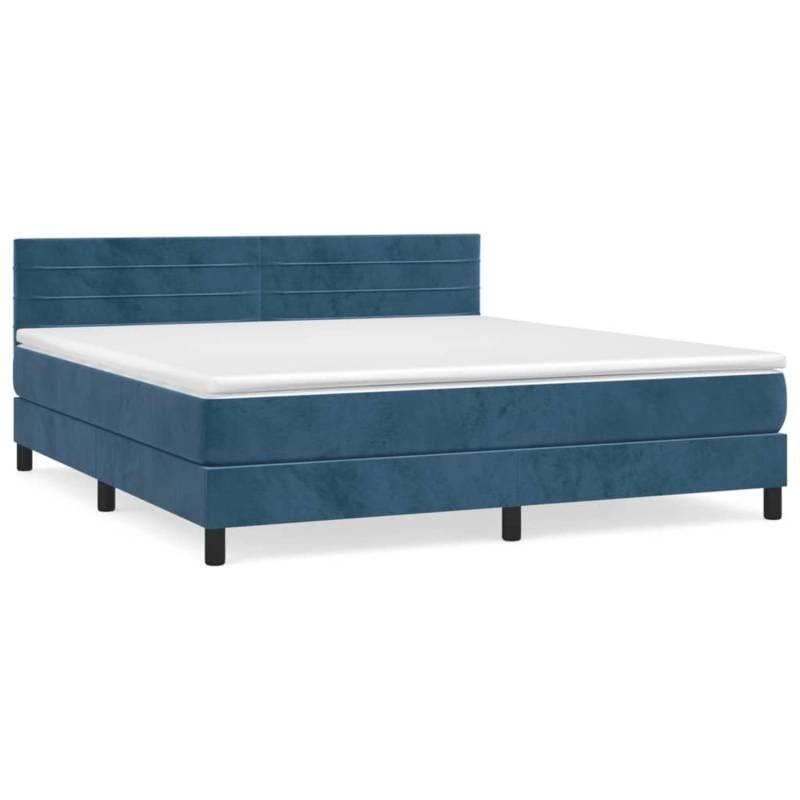 vidaXL Boxspringbett mit Matratze Dunkelblau 160x200 cm Samt 3141375 vidaXL Boxspringbett mit Matratze Dunkelblau 160x200 cm Samt 3141375 von VIDAXL