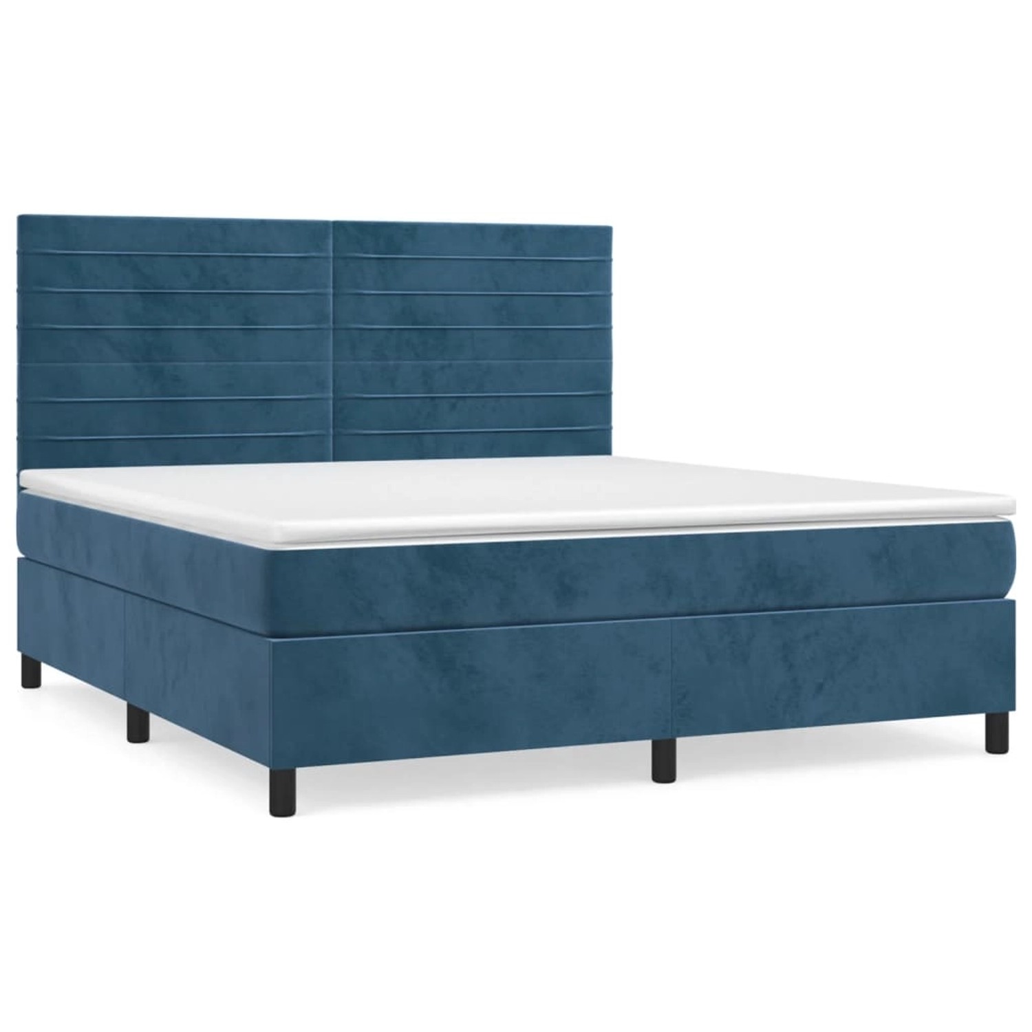 vidaXL Boxspringbett mit Matratze Dunkelblau 160x200 cm Samt1348852 vidaXL Boxspringbett mit Matratze Dunkelblau 160x200 cm Samt1348852 von VIDAXL