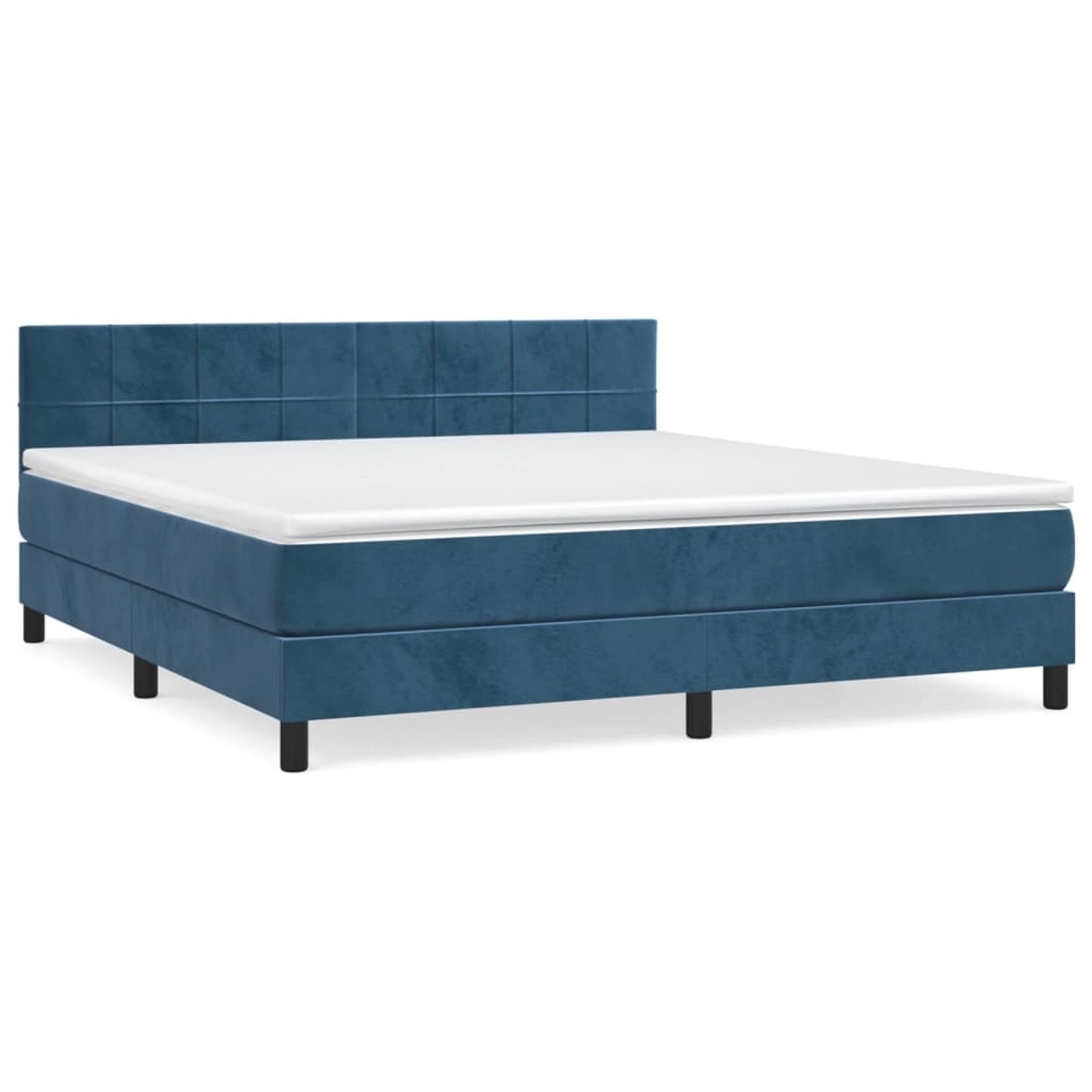 vidaXL Boxspringbett mit Matratze Dunkelblau 180x200 cm Samt 3141321 vidaXL Boxspringbett mit Matratze Dunkelblau 180x200 cm Samt 3141321 von VIDAXL