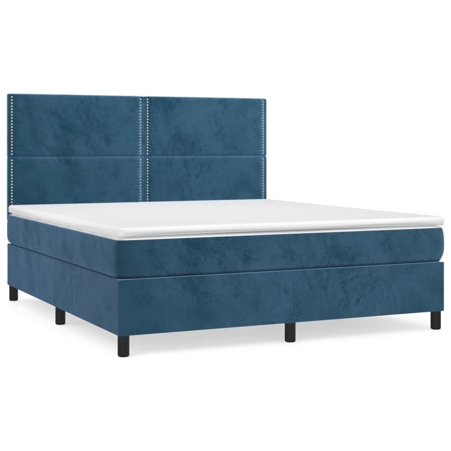 vidaXL Boxspringbett mit Matratze Dunkelblau 180x200 cm Samt1350736 vidaXL Boxspringbett mit Matratze Dunkelblau 180x200 cm Samt1350736 von VIDAXL