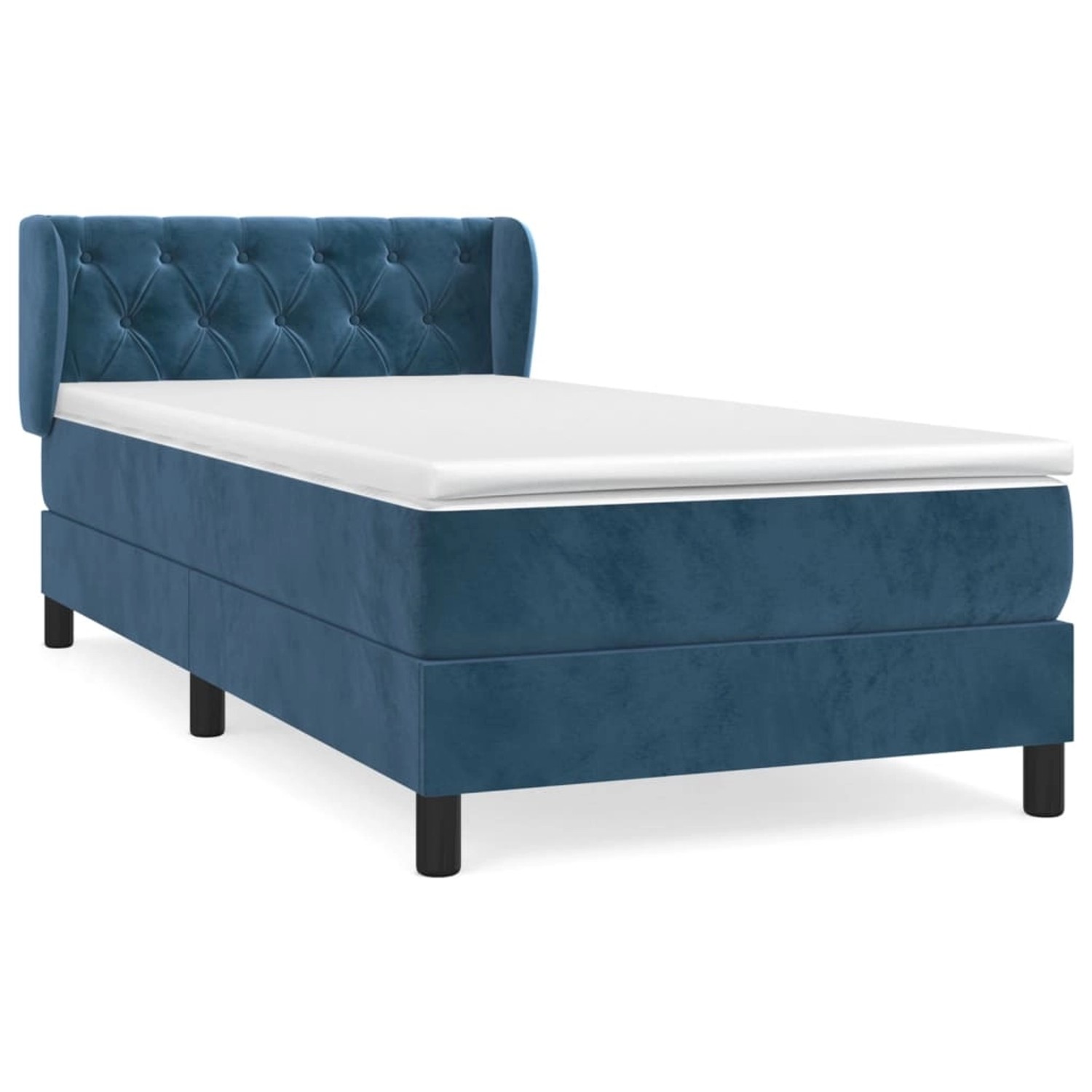 vidaXL Boxspringbett mit Matratze Dunkelblau 80x200 cm Samt1537118 vidaXL Boxspringbett mit Matratze Dunkelblau 80x200 cm Samt1537118 von VIDAXL