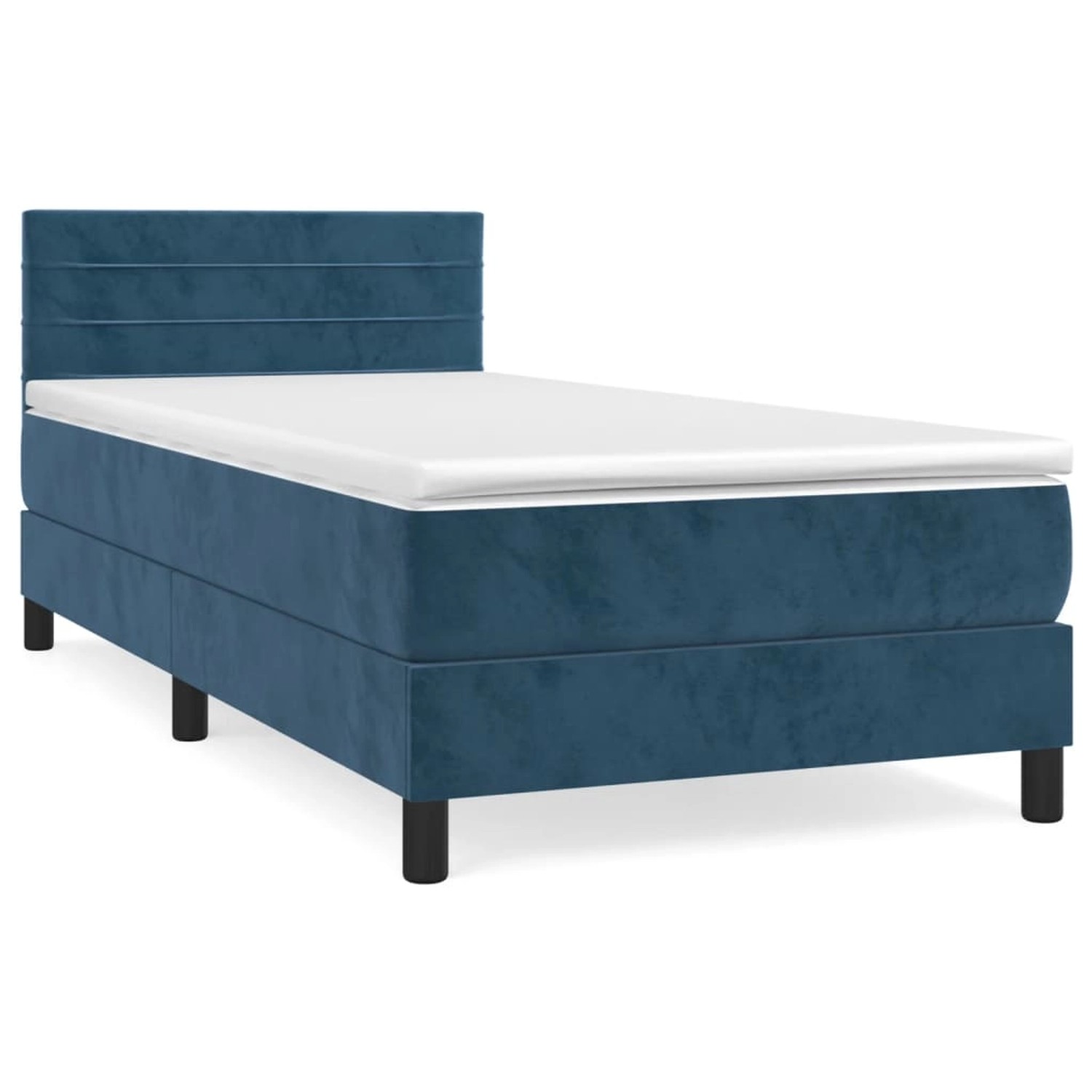 vidaXL Boxspringbett mit Matratze Dunkelblau 80x200 cm Samt1537794 vidaXL Boxspringbett mit Matratze Dunkelblau 80x200 cm Samt1537794 von VIDAXL