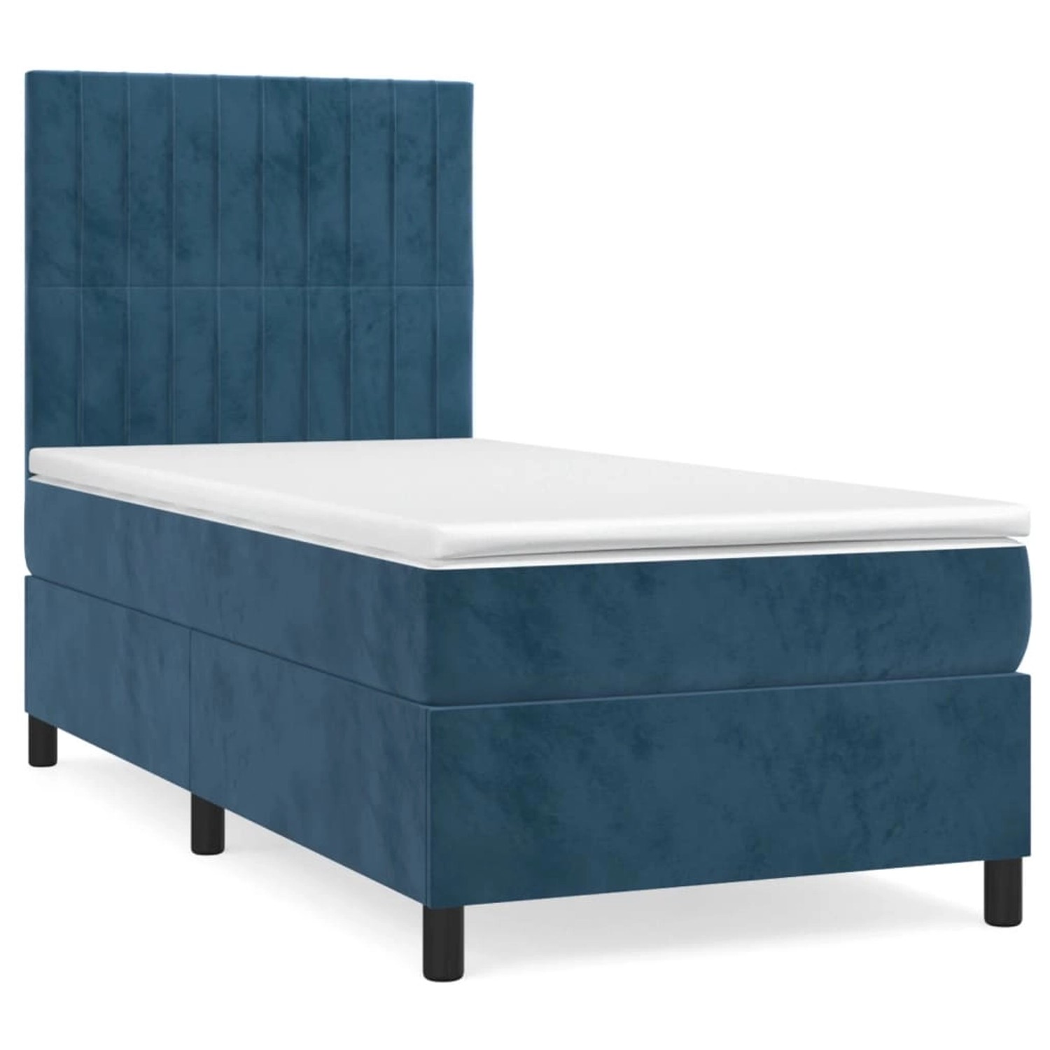 vidaXL Boxspringbett mit Matratze Dunkelblau 90x190 cm Samt1350729 vidaXL Boxspringbett mit Matratze Dunkelblau 90x190 cm Samt1350729 von VIDAXL