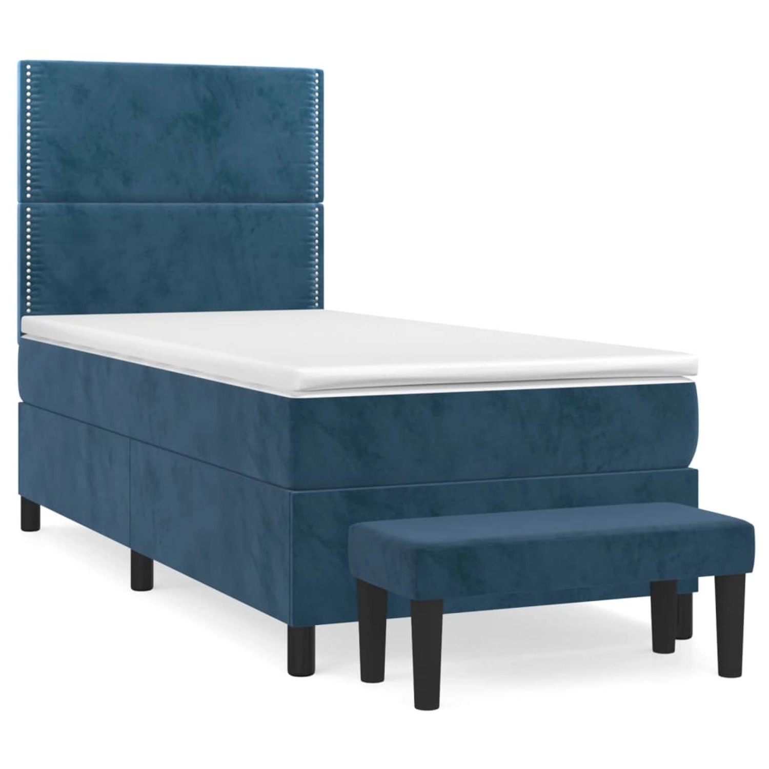 vidaXL Boxspringbett mit Matratze Dunkelblau 90x190 cm Samt1351376 vidaXL Boxspringbett mit Matratze Dunkelblau 90x190 cm Samt1351376 von VIDAXL