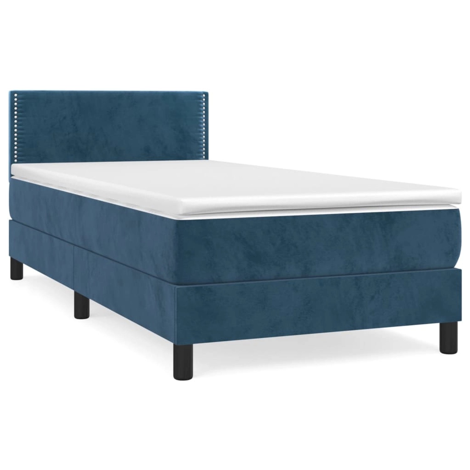 vidaXL Boxspringbett mit Matratze Dunkelblau 90x190 cm Samt1537727 vidaXL Boxspringbett mit Matratze Dunkelblau 90x190 cm Samt1537727 von VIDAXL