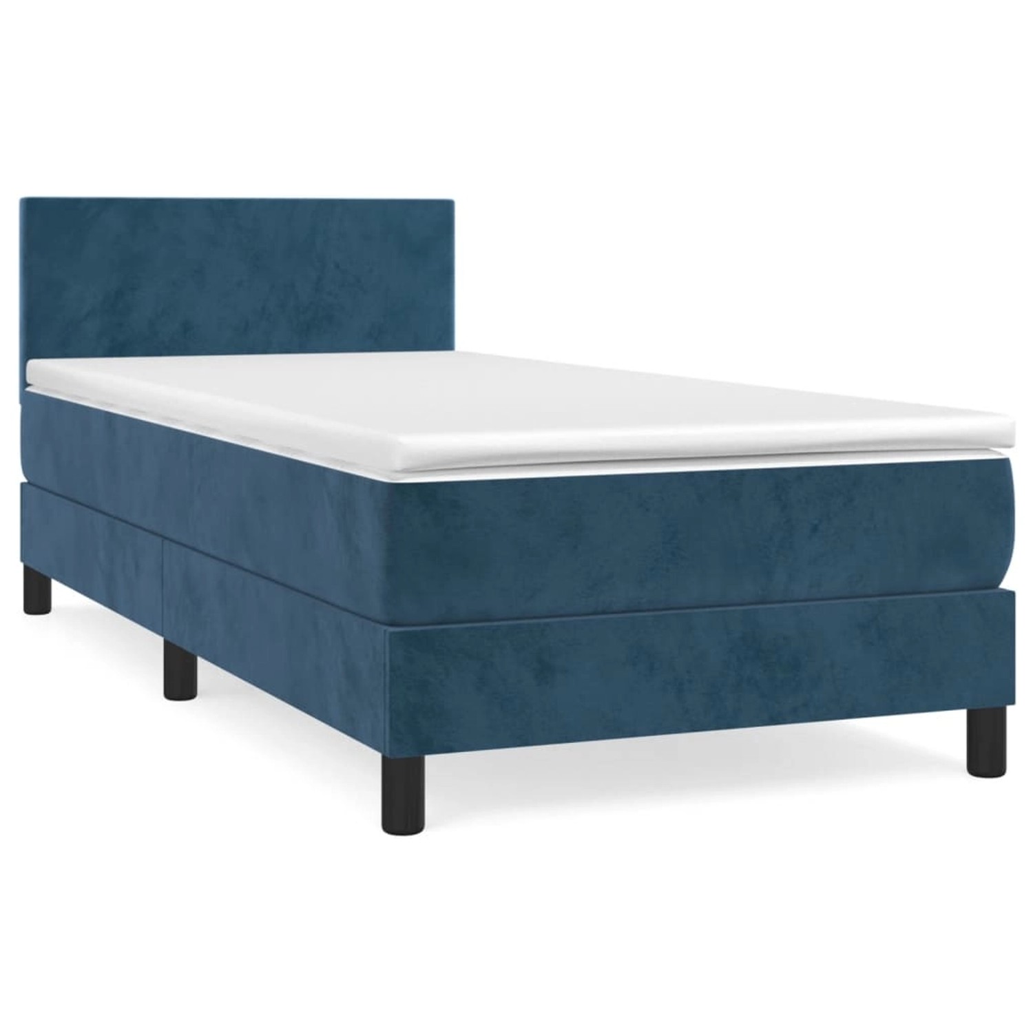 vidaXL Boxspringbett mit Matratze Dunkelblau 90x190 cm Samt1537735 vidaXL Boxspringbett mit Matratze Dunkelblau 90x190 cm Samt1537735 von VIDAXL
