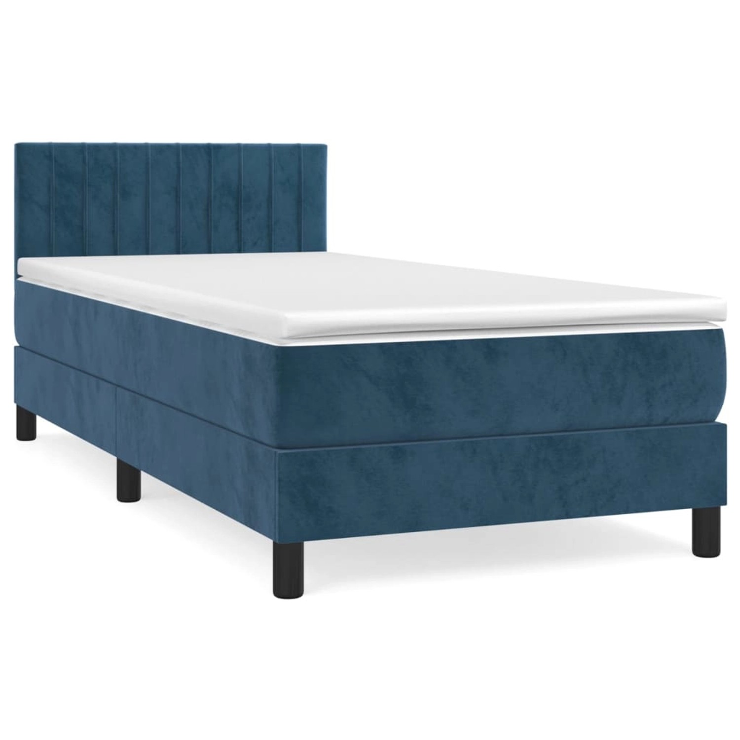 vidaXL Boxspringbett mit Matratze Dunkelblau 90x190 cm Samt1537792 vidaXL Boxspringbett mit Matratze Dunkelblau 90x190 cm Samt1537792 von VIDAXL