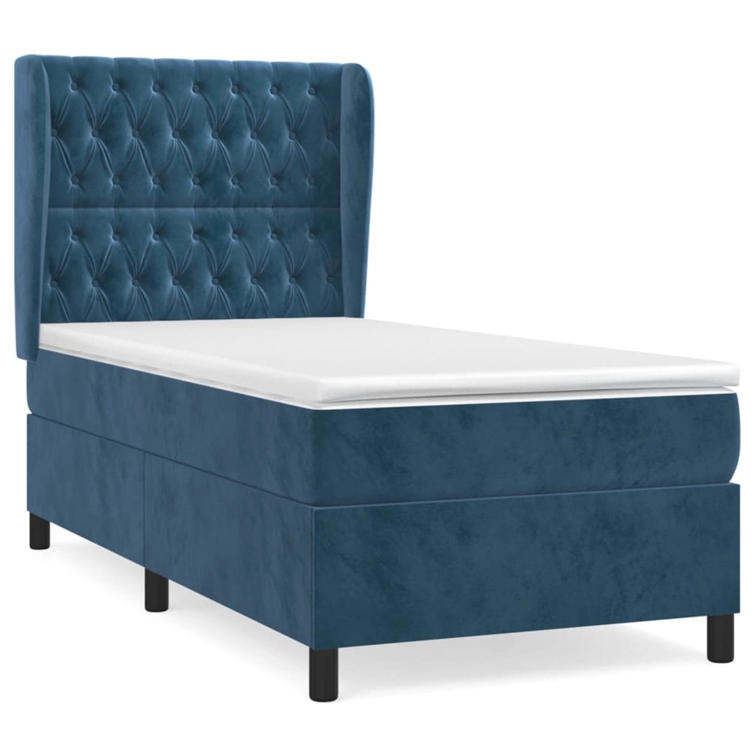 vidaXL Boxspringbett mit Matratze Dunkelblau 90x200 cm Samt1381556 vidaXL Boxspringbett mit Matratze Dunkelblau 90x200 cm Samt1381556 von VIDAXL
