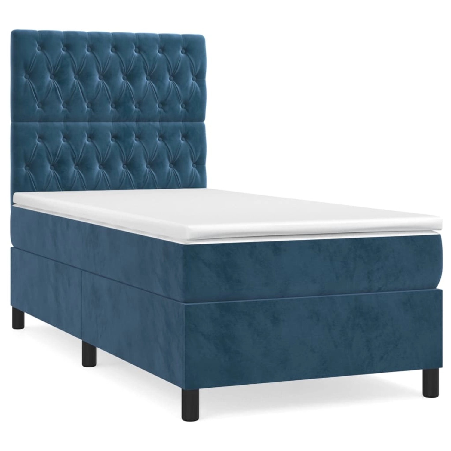 vidaXL Boxspringbett mit Matratze Dunkelblau 90x200 cm Samt1381559 vidaXL Boxspringbett mit Matratze Dunkelblau 90x200 cm Samt1381559 von VIDAXL