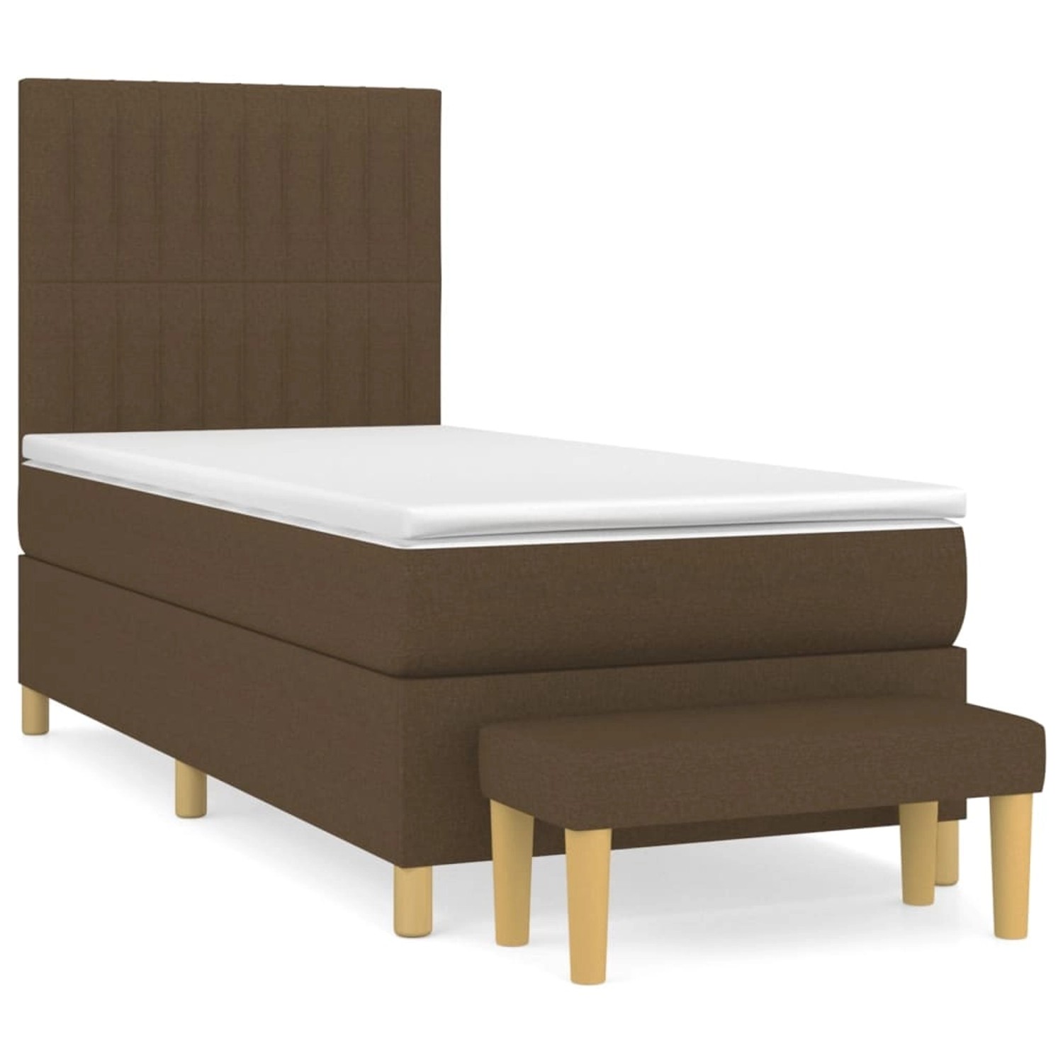 vidaXL Boxspringbett mit Matratze Dunkelbraun 100x200 cm Stoff1358369 vidaXL Boxspringbett mit Matratze Dunkelbraun 100x200 cm Stoff1358369 von VIDAXL