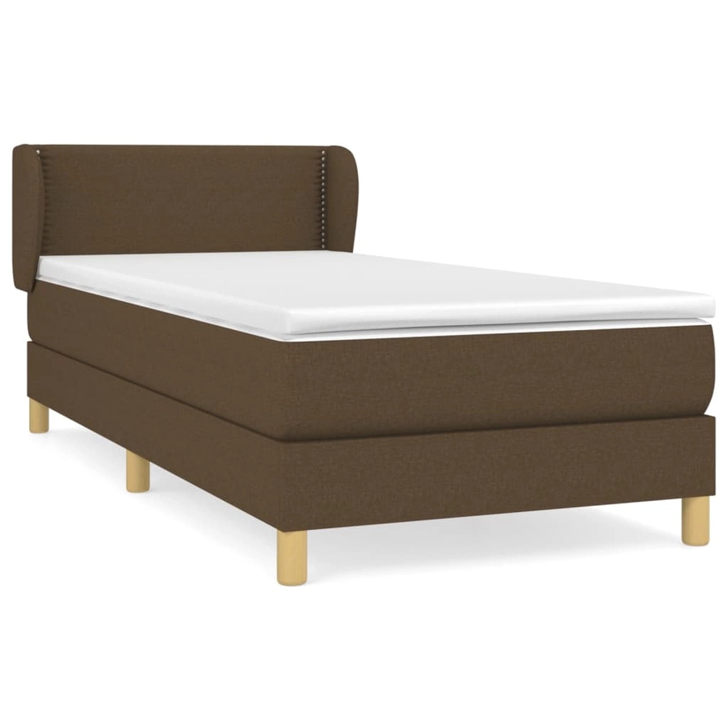 vidaXL Boxspringbett mit Matratze Dunkelbraun 100x200 cm Stoff1372140 vidaXL Boxspringbett mit Matratze Dunkelbraun 100x200 cm Stoff1372140 von VIDAXL
