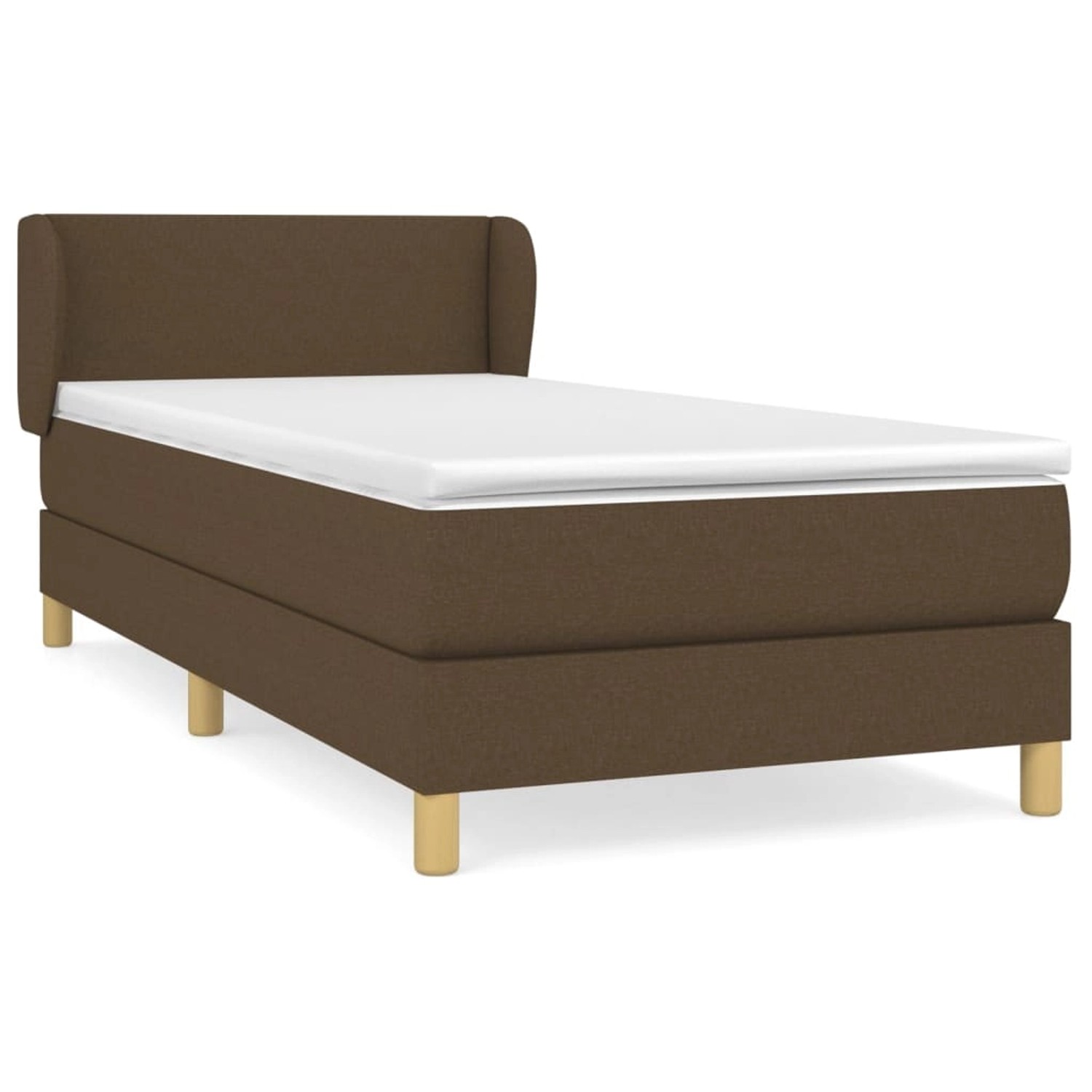 vidaXL Boxspringbett mit Matratze Dunkelbraun 100x200 cm Stoff1372218 vidaXL Boxspringbett mit Matratze Dunkelbraun 100x200 cm Stoff1372218 von VIDAXL