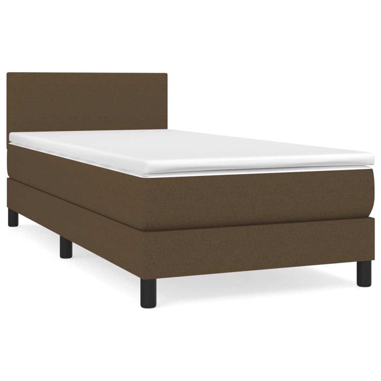 vidaXL Boxspringbett mit Matratze Dunkelbraun 100x200 cm Stoff1372970 vidaXL Boxspringbett mit Matratze Dunkelbraun 100x200 cm Stoff1372970 von VIDAXL