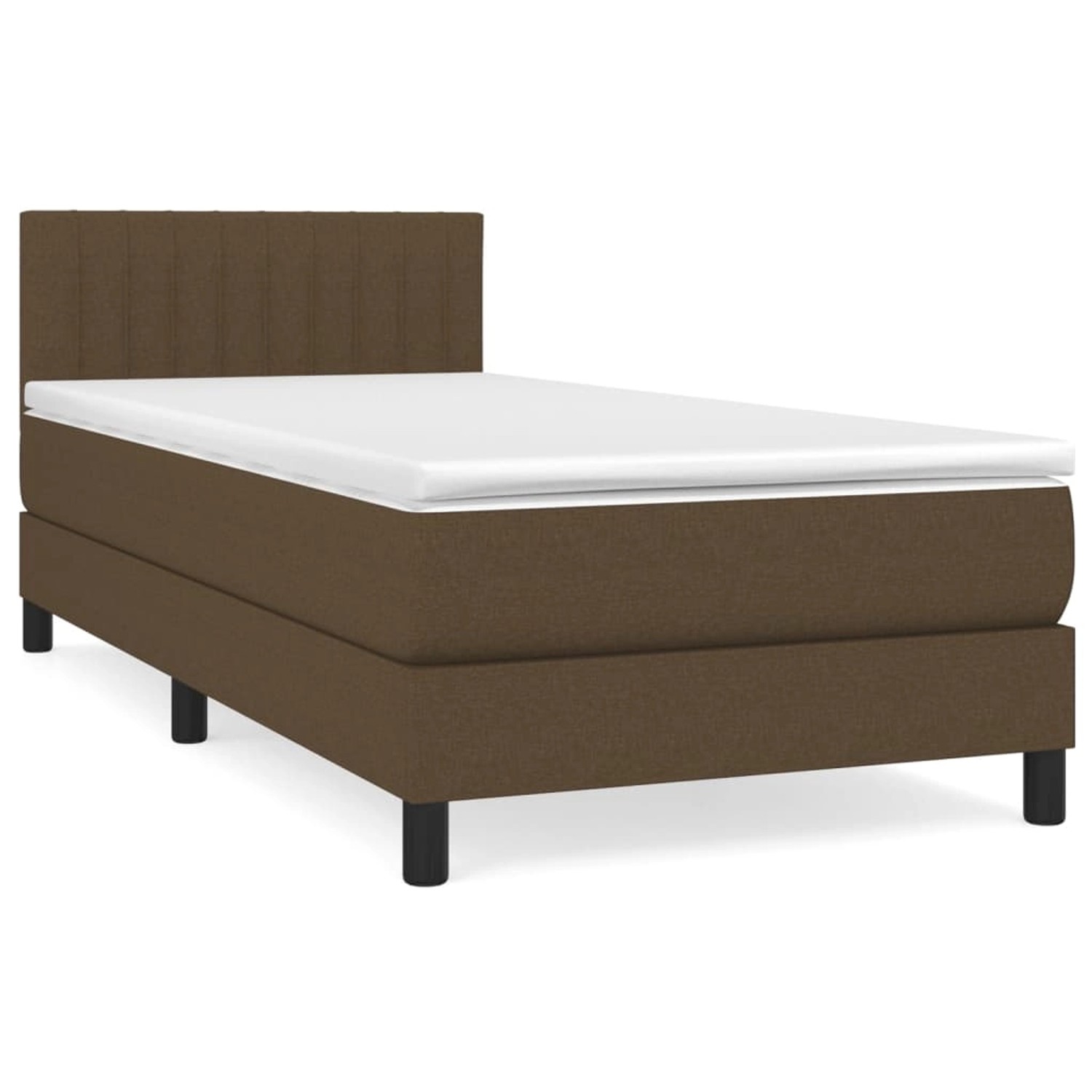 vidaXL Boxspringbett mit Matratze Dunkelbraun 100x200 cm Stoff1373142 vidaXL Boxspringbett mit Matratze Dunkelbraun 100x200 cm Stoff1373142 von VIDAXL